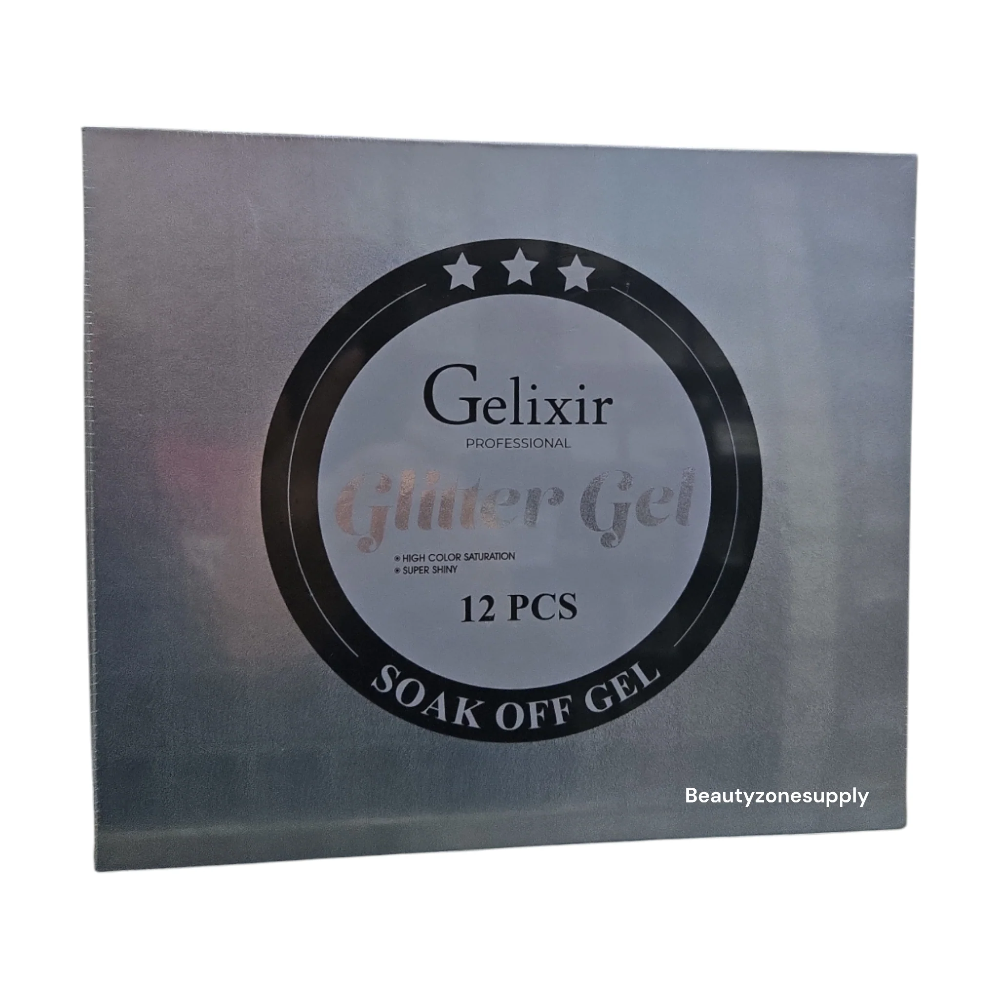Gelixir Gel Polish Glitter Gel Set 12 Color - Image 3