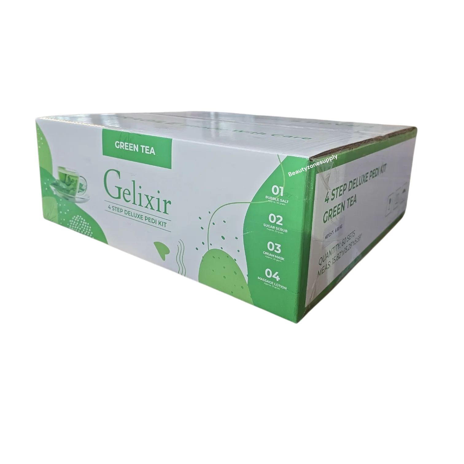 Gelixir Pedi 4 In 1 Pack Bubble Sugar Mask Lotion Case 60 sets - Image 4