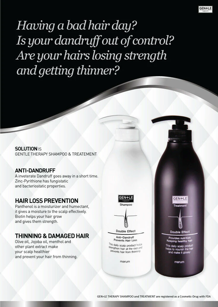 Marum Gentle Therapy Conditioner Treatment (750ml) for Hair losing - Image 3