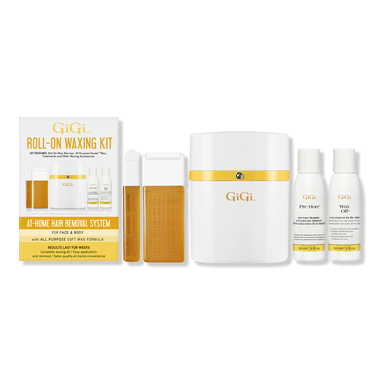 GiGi Roll-On Waxing Kit For Face & Body Soft Wax #99065 - Image 2