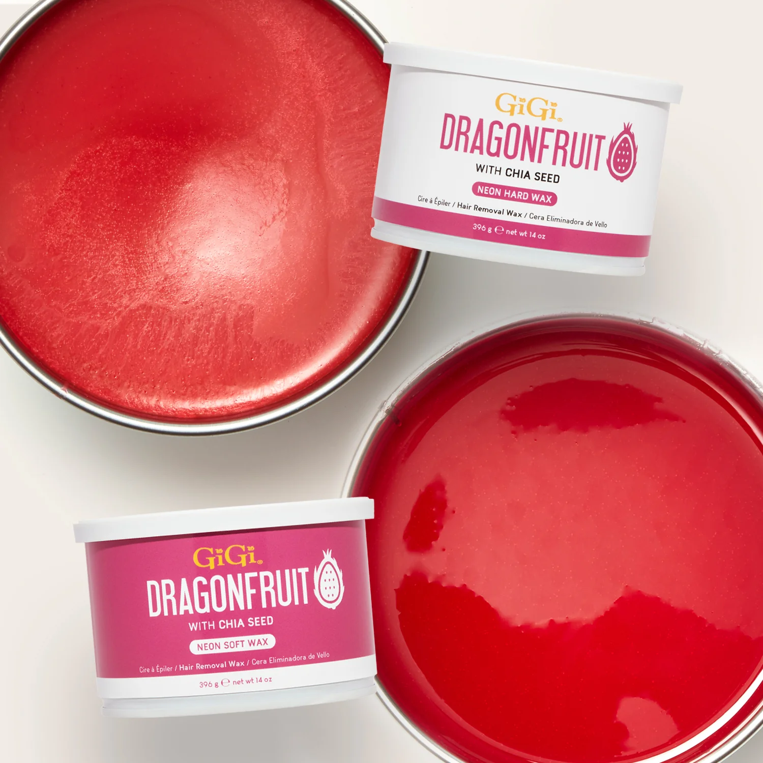 GiGi Wax Can Neon Soft Wax Dragonfruit 14 oz #39882 - Image 2