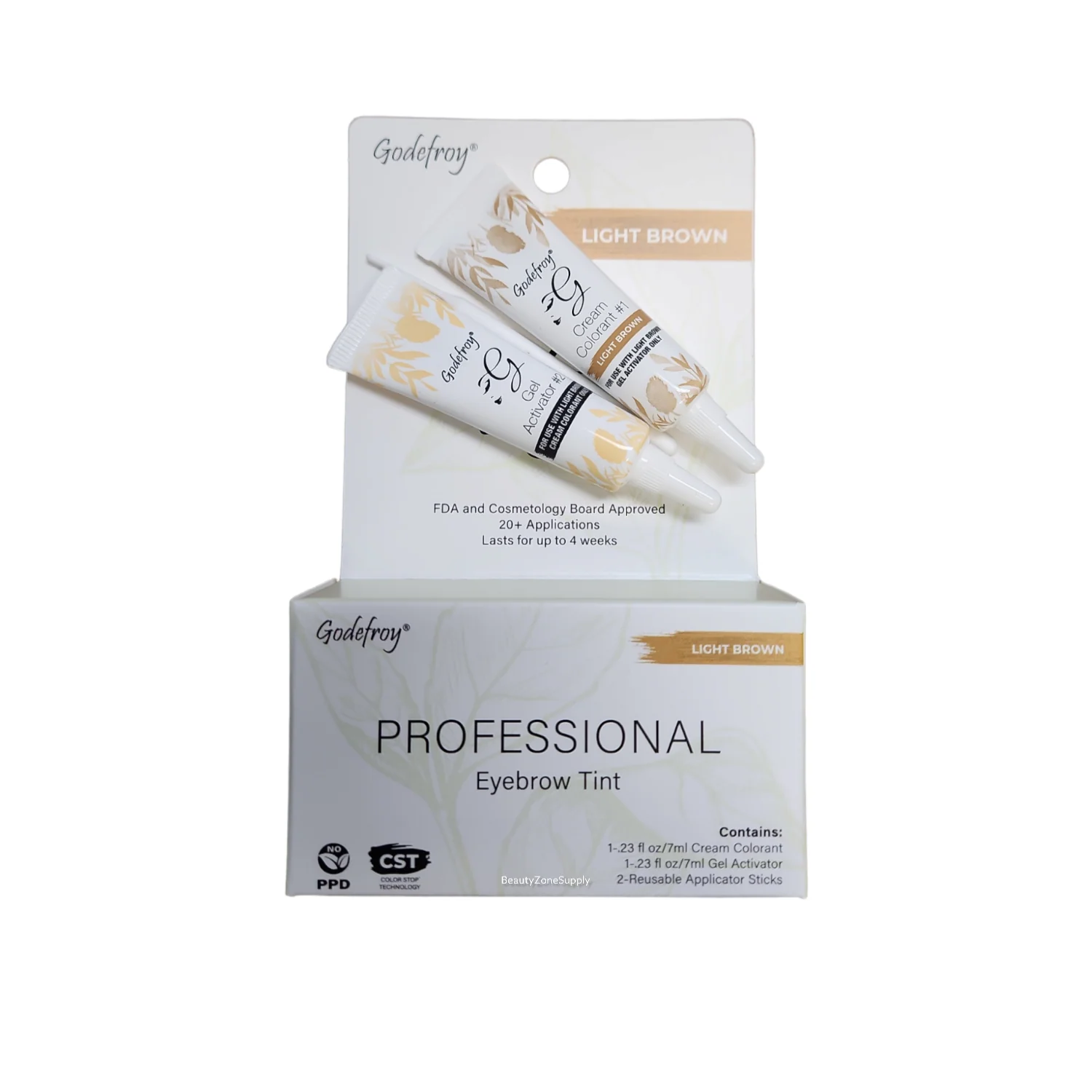 Godefroy Professional Eyebrow Tint 20 Application Light Brown - Image 2