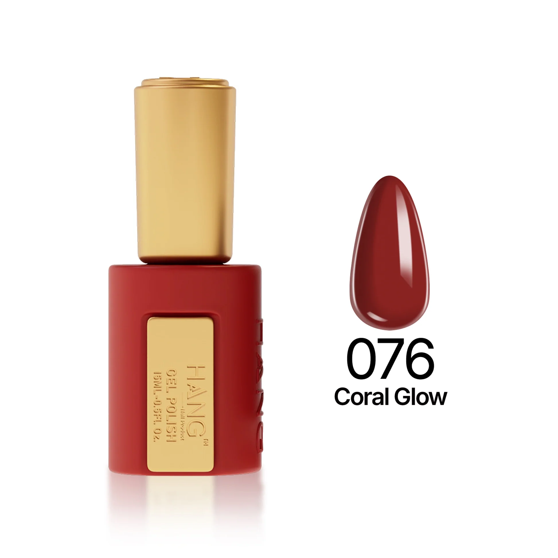 Hang 4 in 1 Gel Premium 076 Coral Glow– 0.5 oz