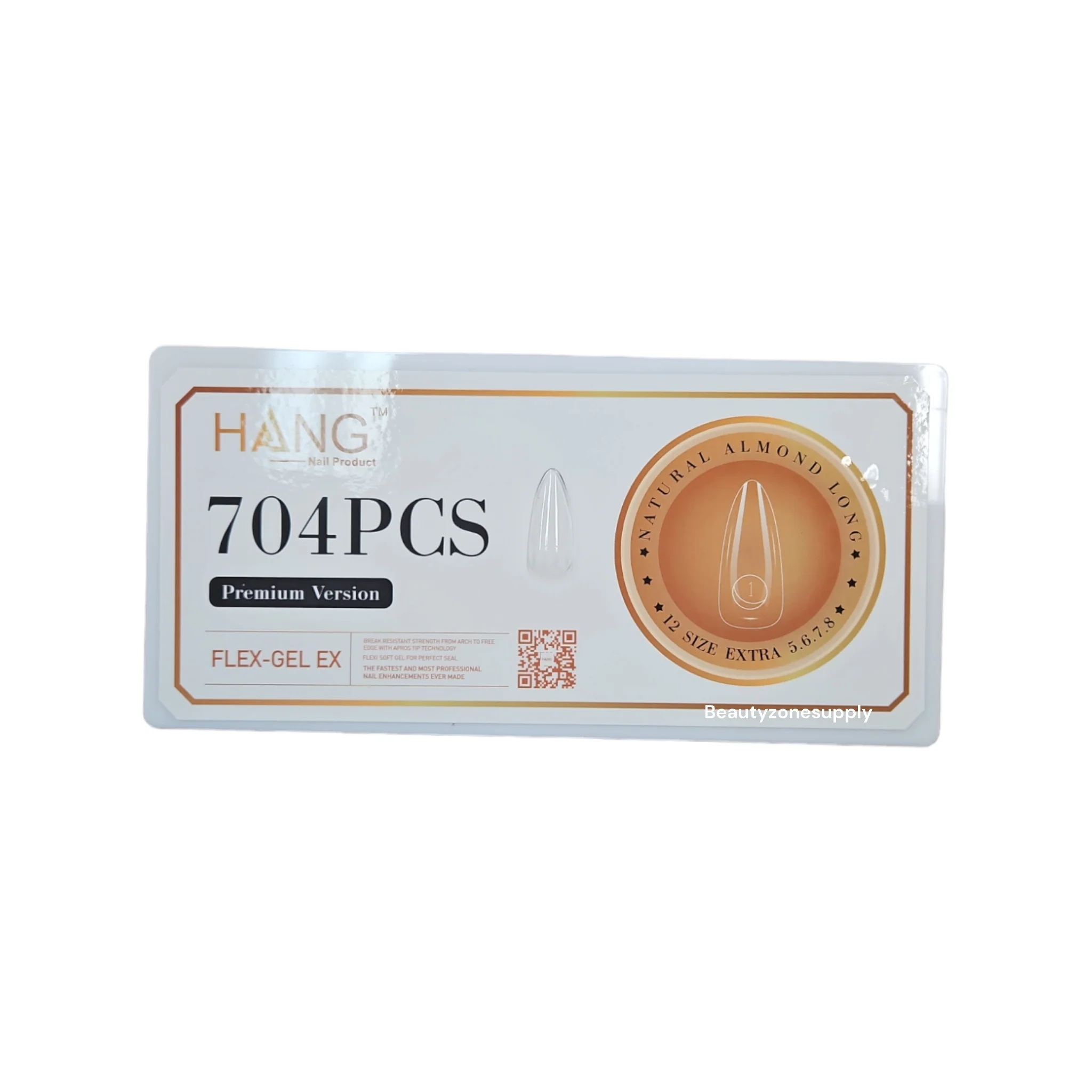 Hang Gel X Flex Gel Premium Almond Long Box 12 Size 704 tips - Image 2