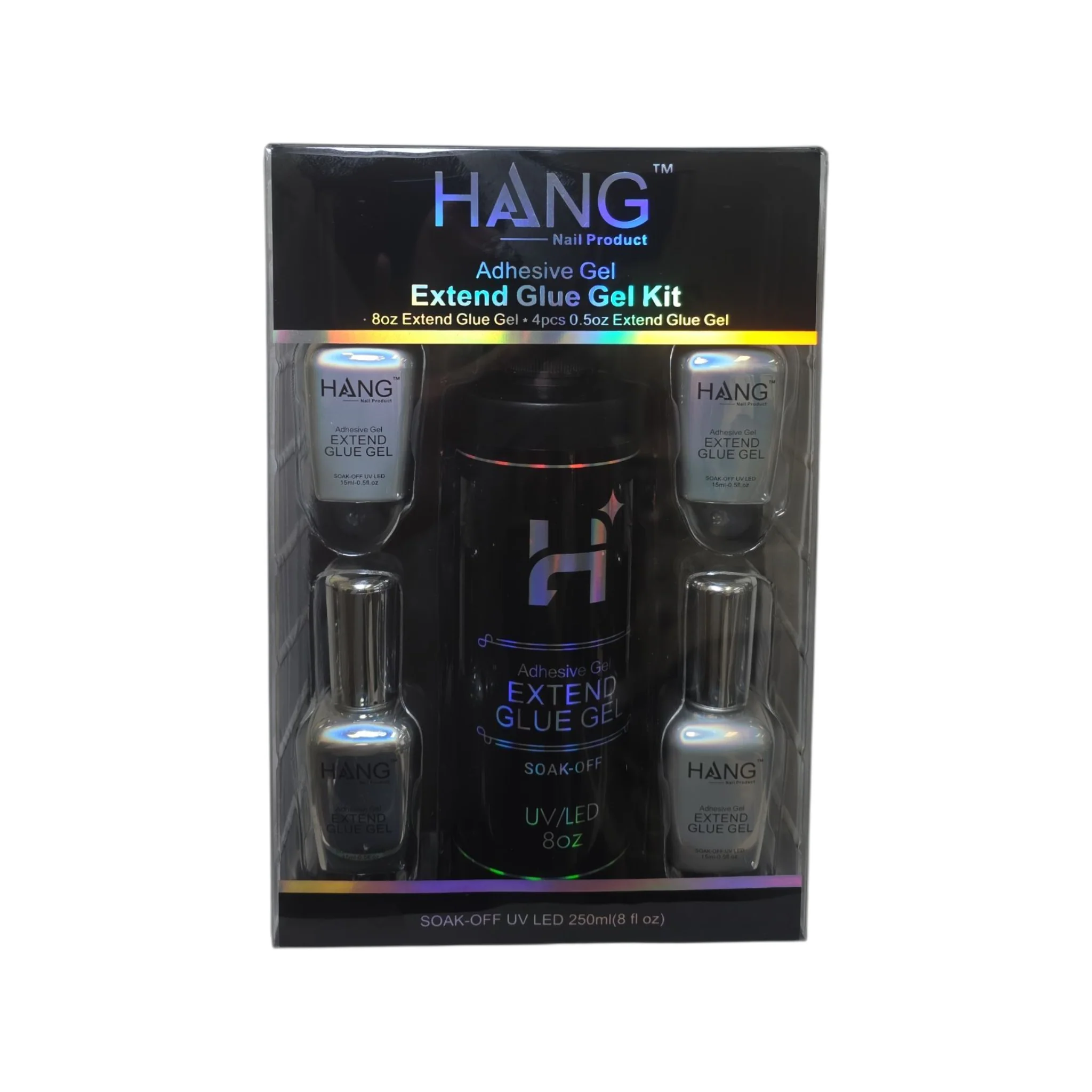 Hang Gel x Tip Press On Extend Gel Refill 8 oz And 4 bottle 0.5 oz - Image 2