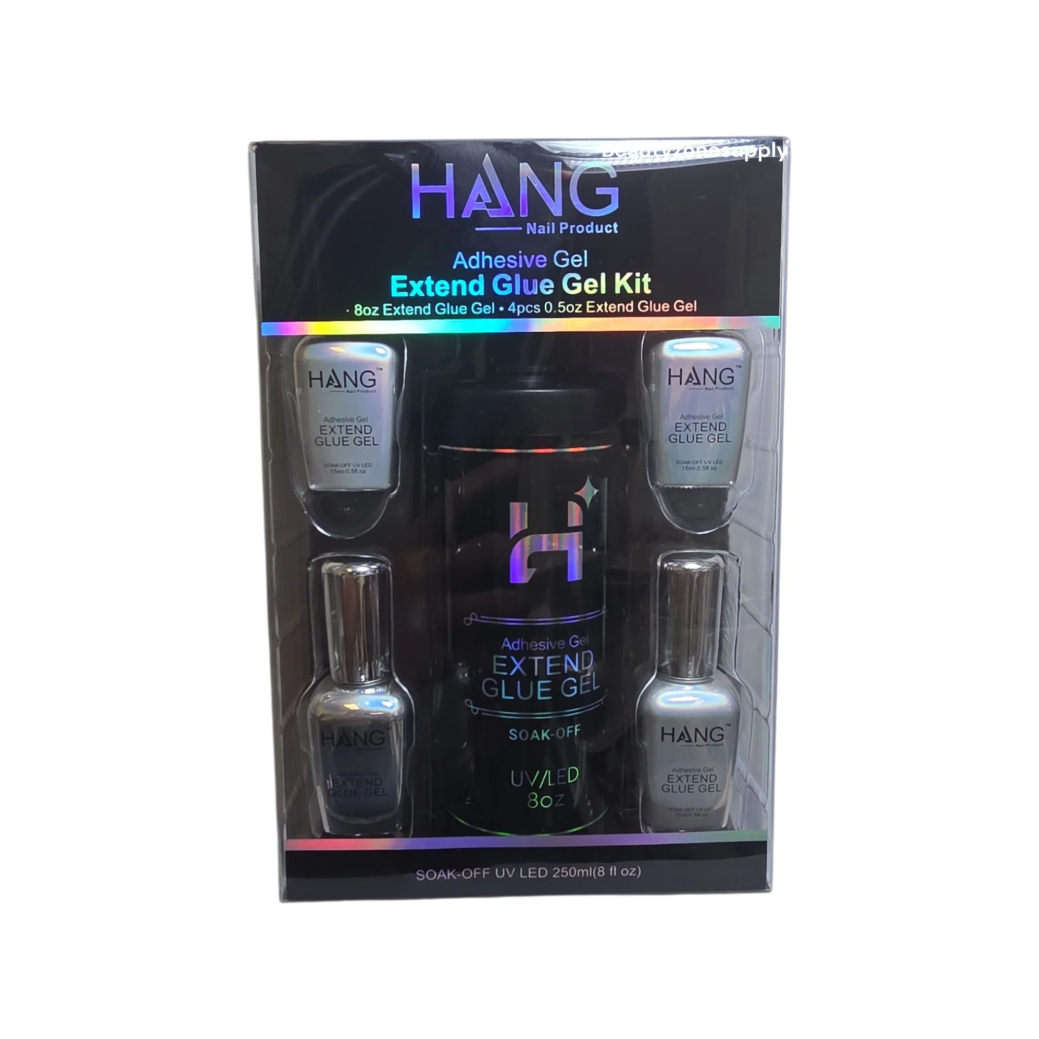 Hang Gel x Tip Press On Extend Gel Refill 8 oz And 4 bottle 0.5 oz - Image 3