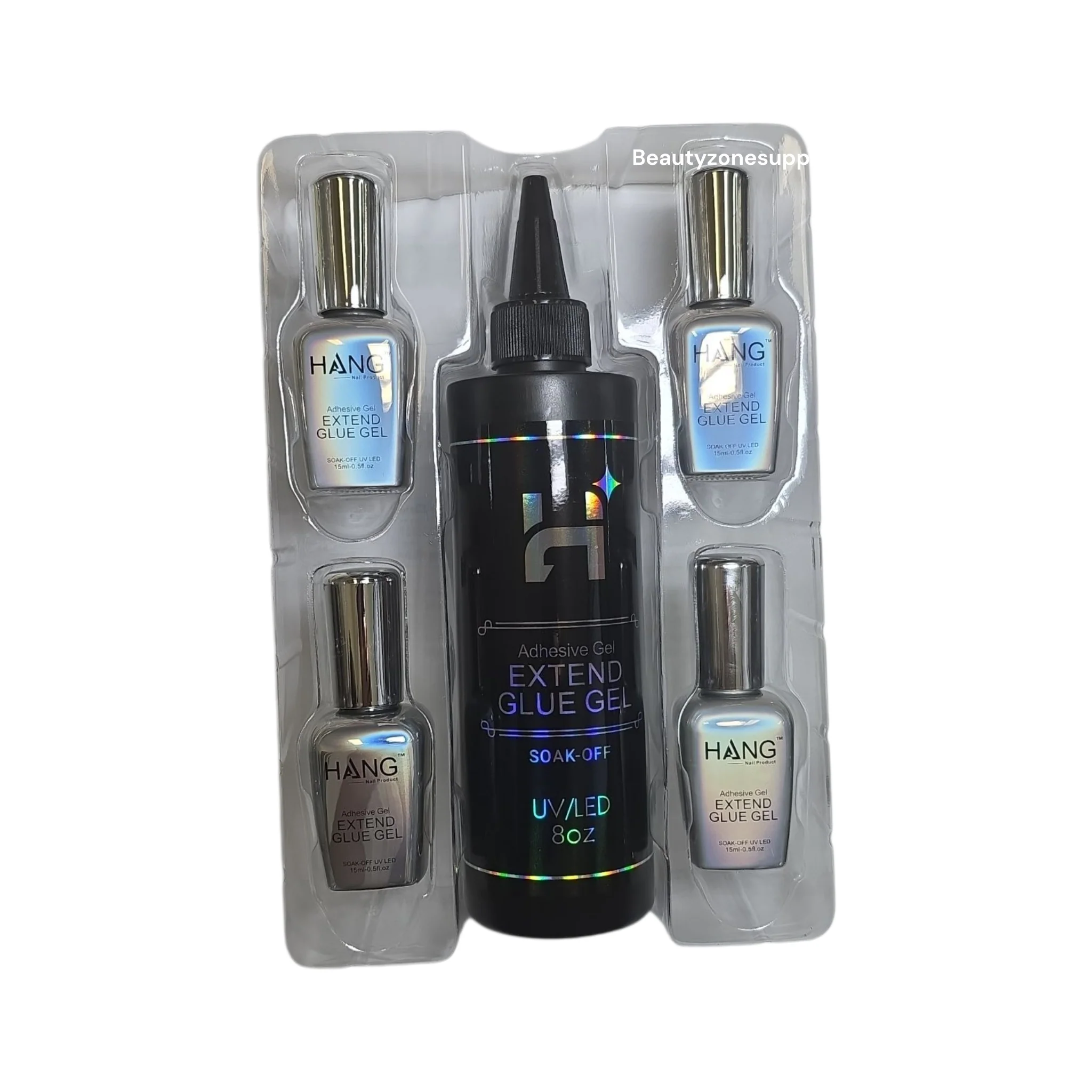 Hang Gel x Tip Press On Extend Gel Refill 8 oz And 4 bottle 0.5 oz - Image 4