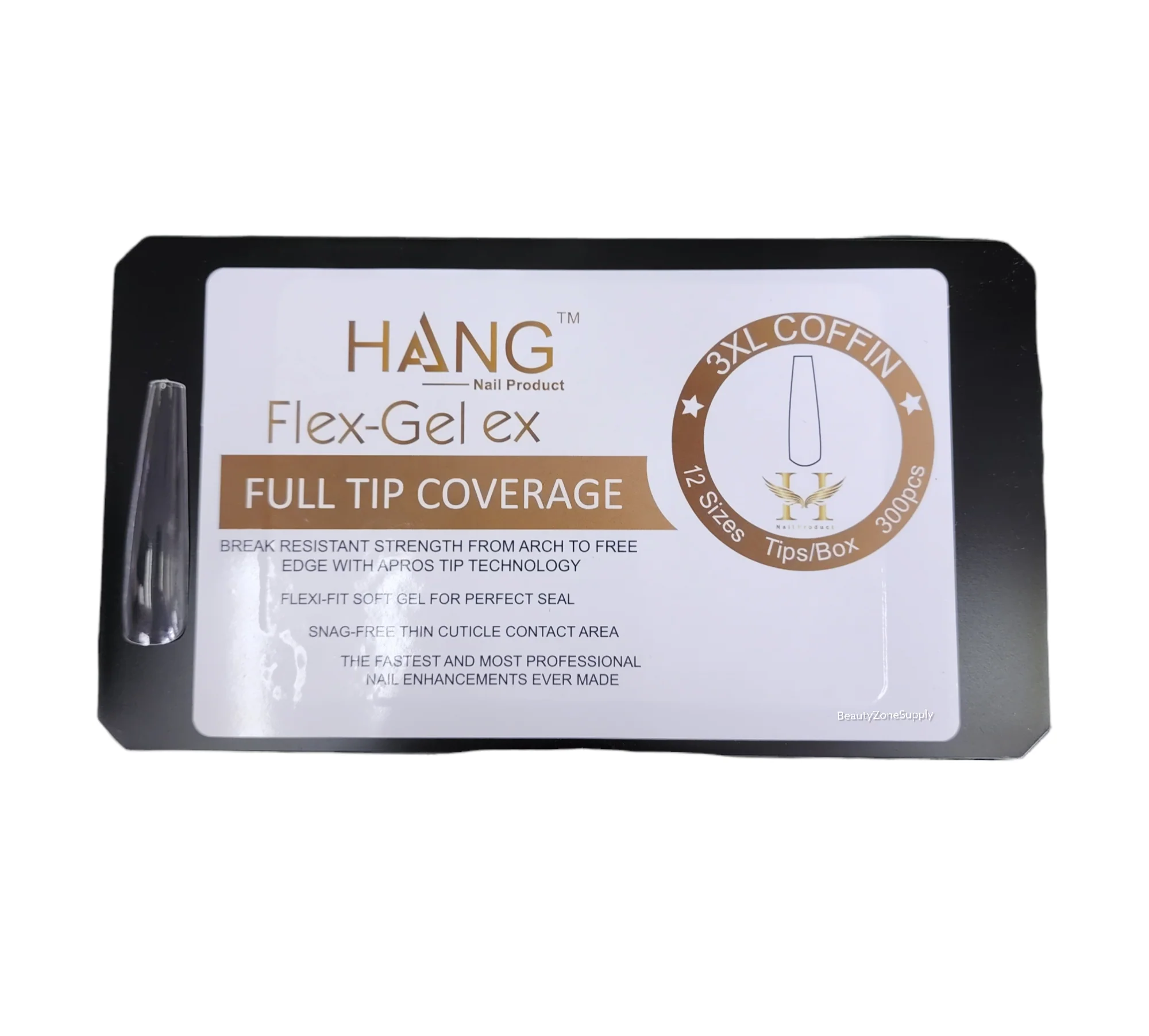Hang Gel x Tips Coffin Super Long  360 ct / 12 Size