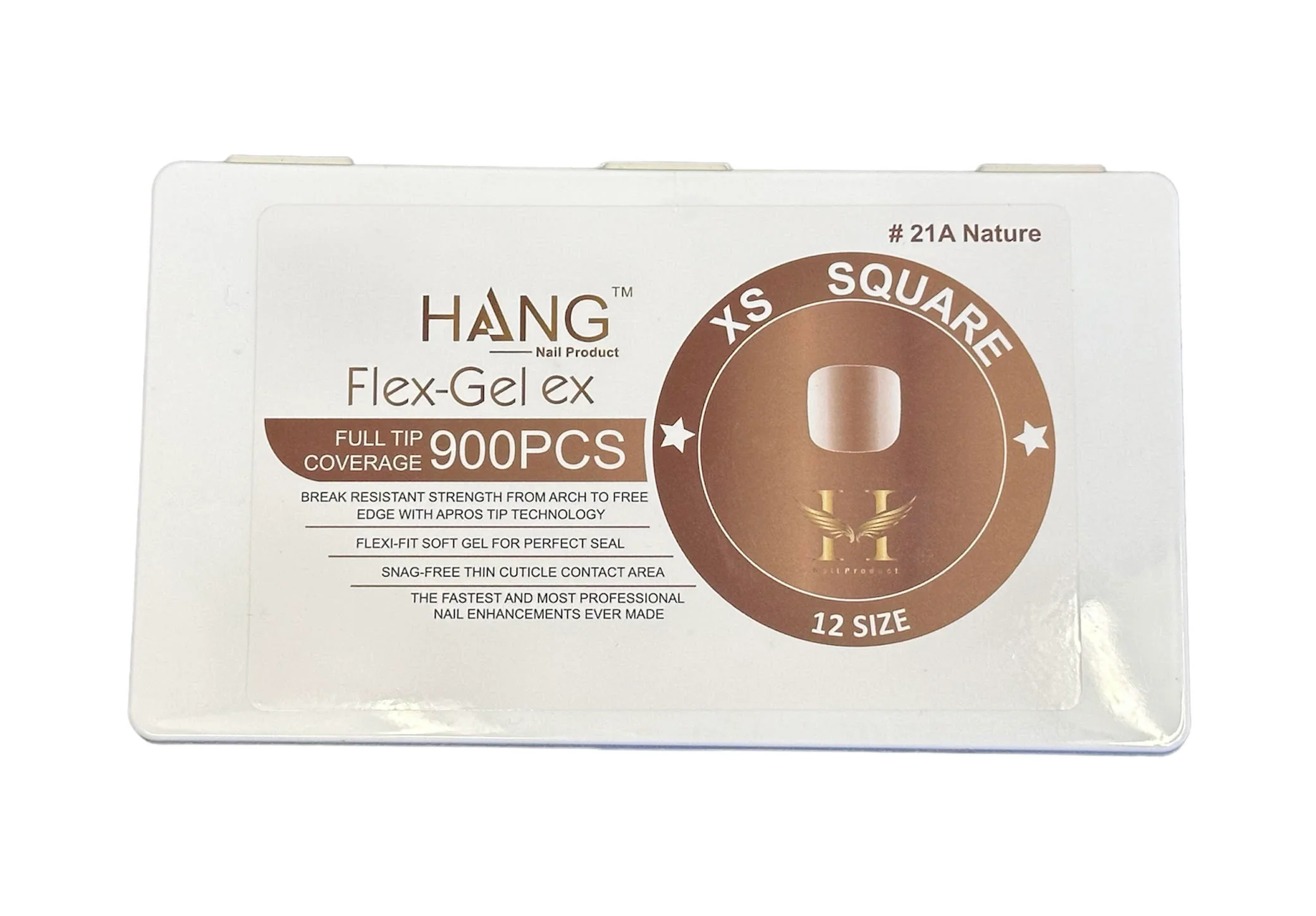 Hang Gel x Tips Square Extra Short Square 900 ct / 12 Size - Image 3