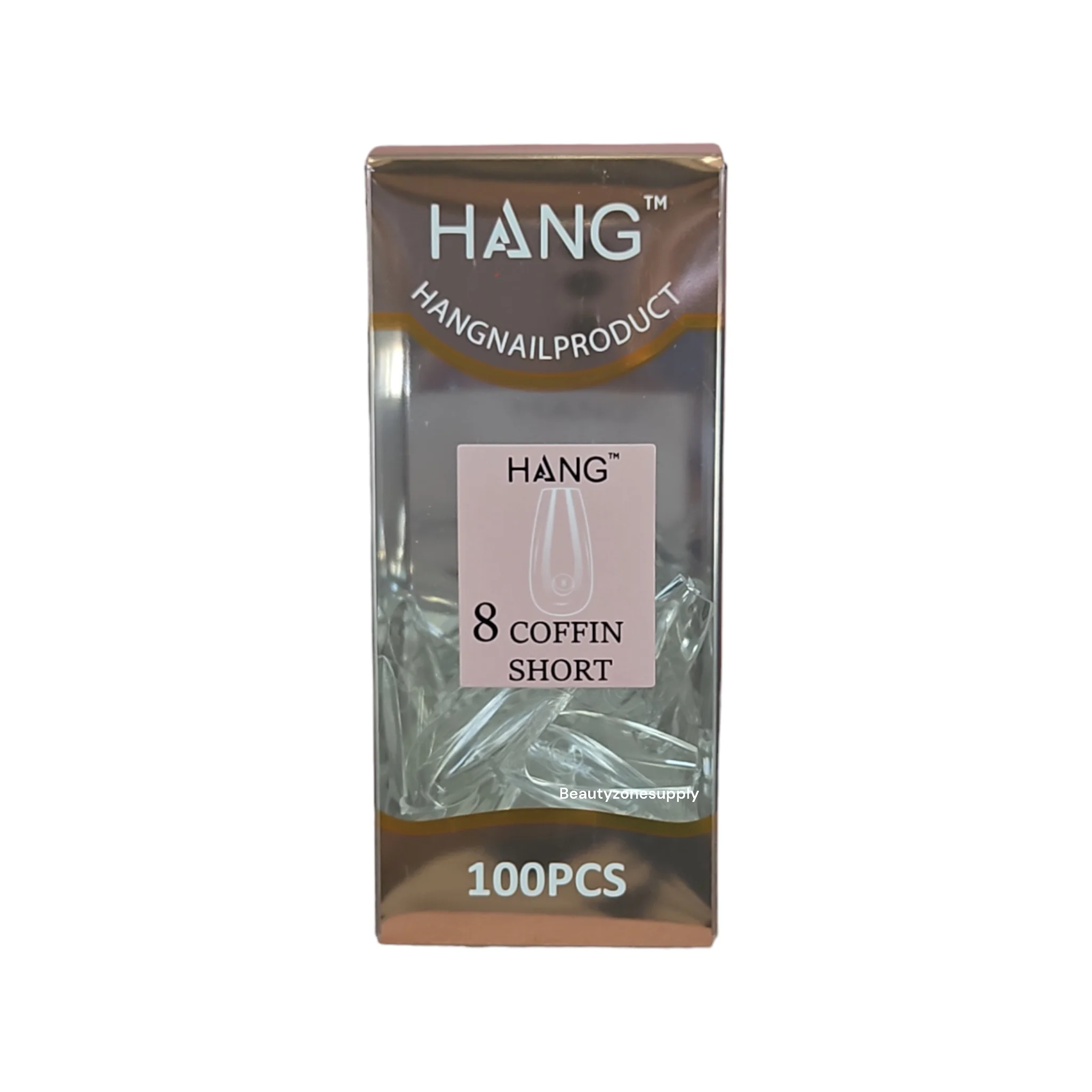 Hang Gel x Tips Premium 100 pc Refill Box Coffin Short - Image 10