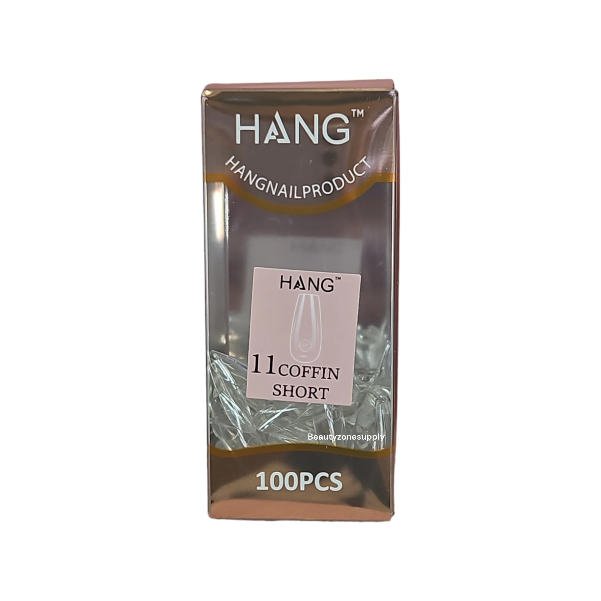 Hang Gel x Tips Premium 100 pc Refill Box Coffin Short - Image 13