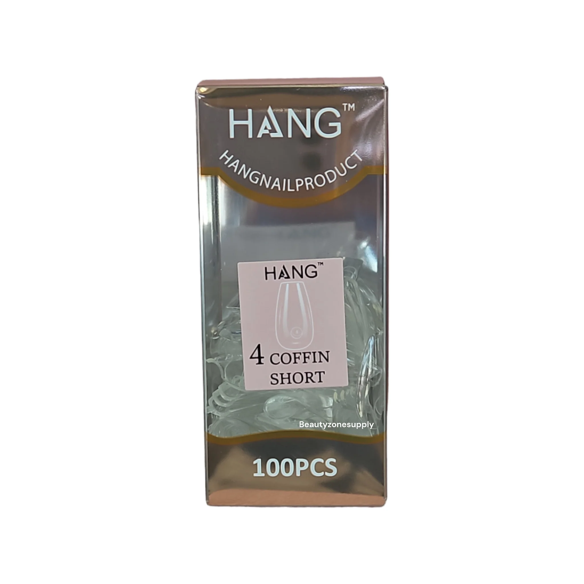 Hang Gel x Tips Premium 100 pc Refill Box Coffin Short - Image 6