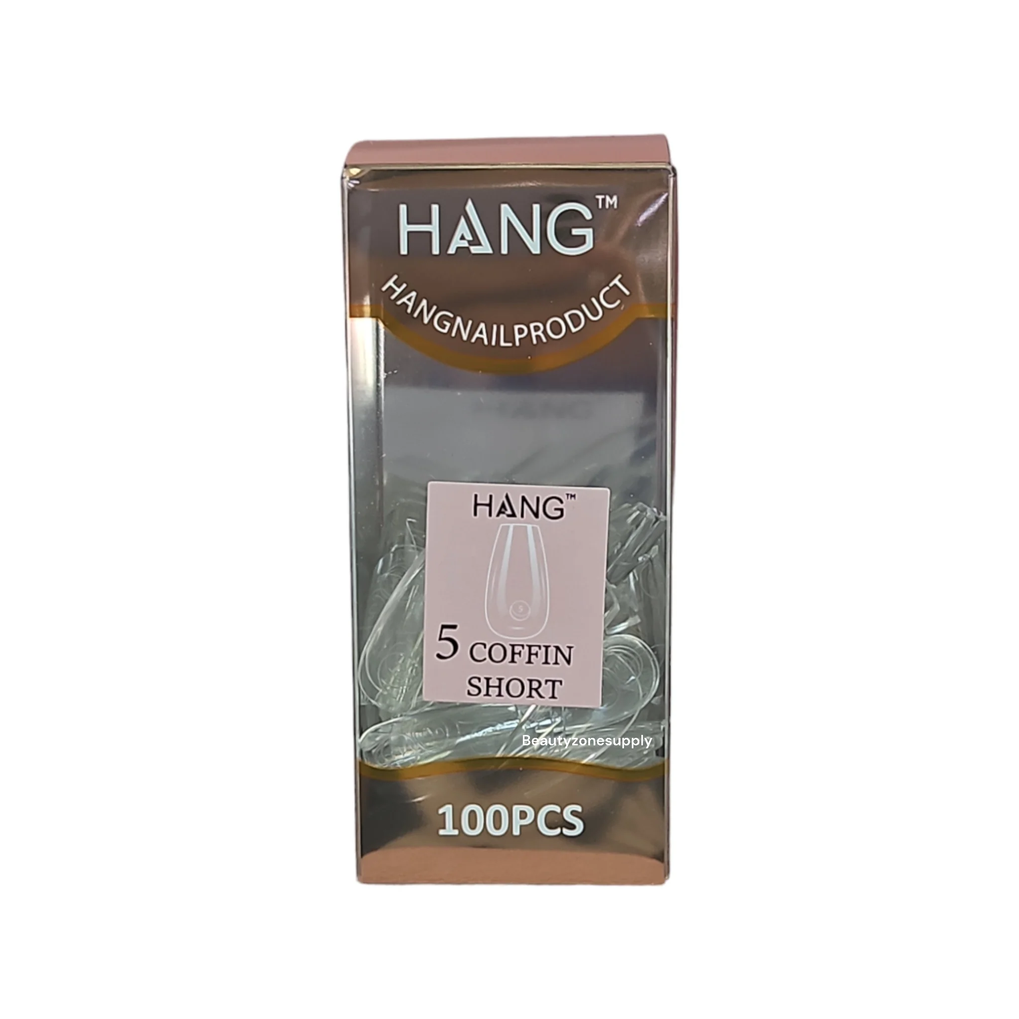 Hang Gel x Tips Premium 100 pc Refill Box Coffin Short - Image 7