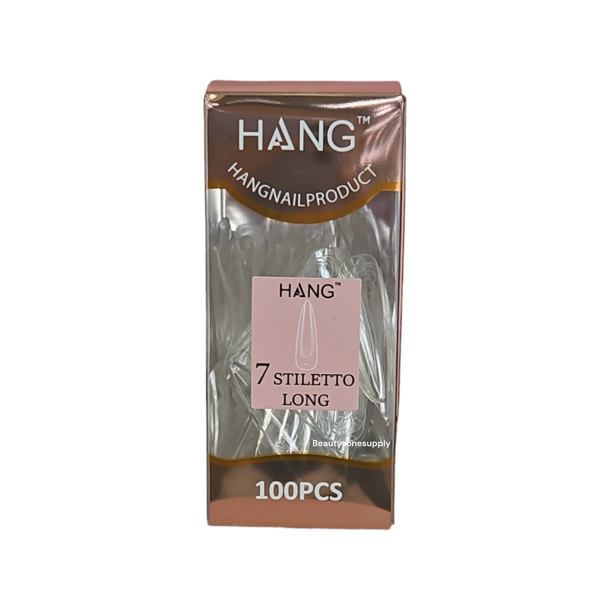 Hang Gel x Tips Premium 100 pc Refill Box Stiletto Long - Image 9