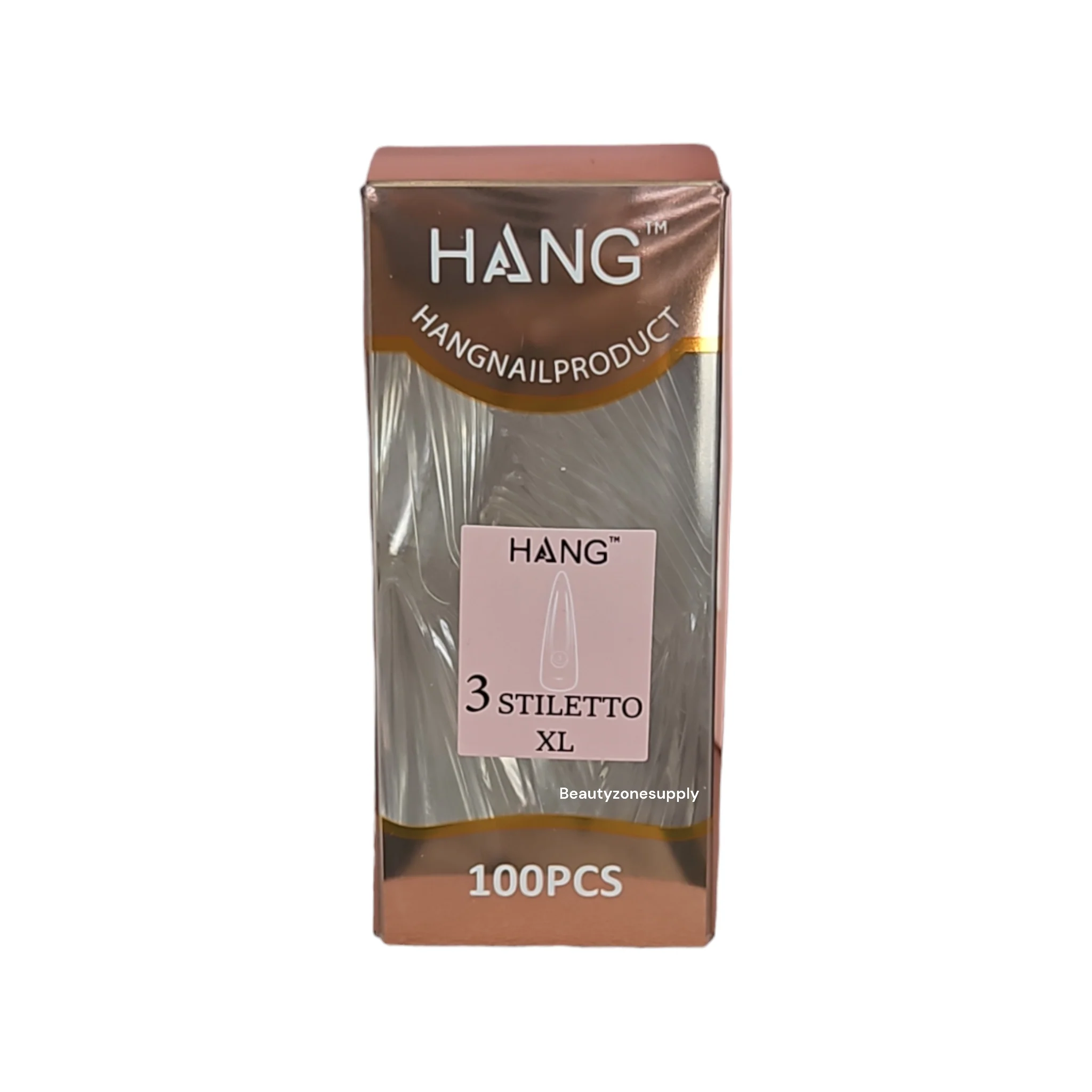 Hang Gel x Tips Premium 100 pc Refill Box Stiletto XLong - Image 5