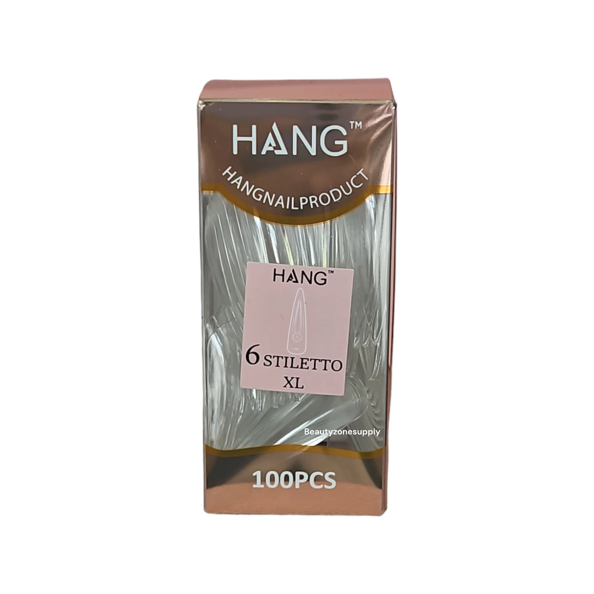 Hang Gel x Tips Premium 100 pc Refill Box Stiletto XLong - Image 8