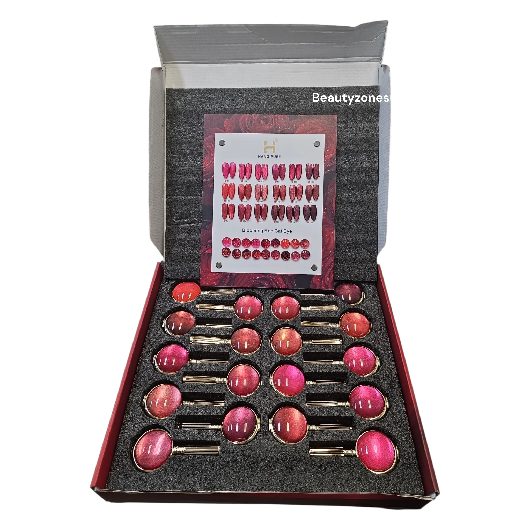 Hang Pure Gel Blooming Red Cat Eye Colors Set – 18 Bottles - Image 3