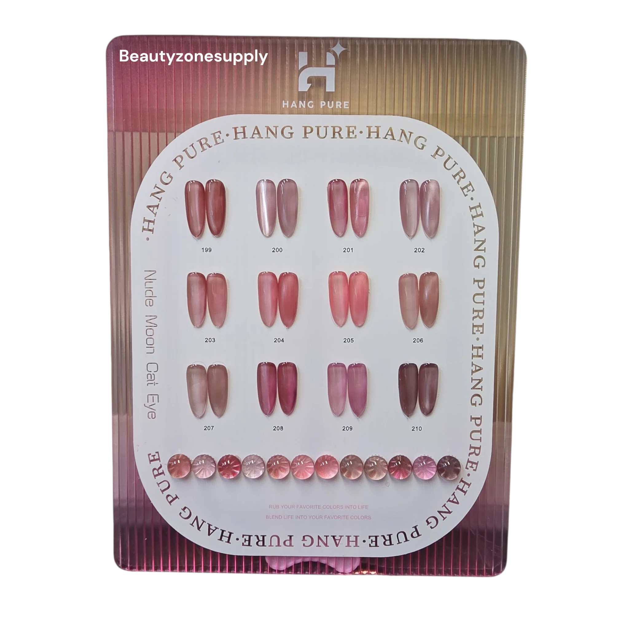 Hang Pure Soak of Gel Nude Moon Cat Eye Collection 12 Colors - Image 4