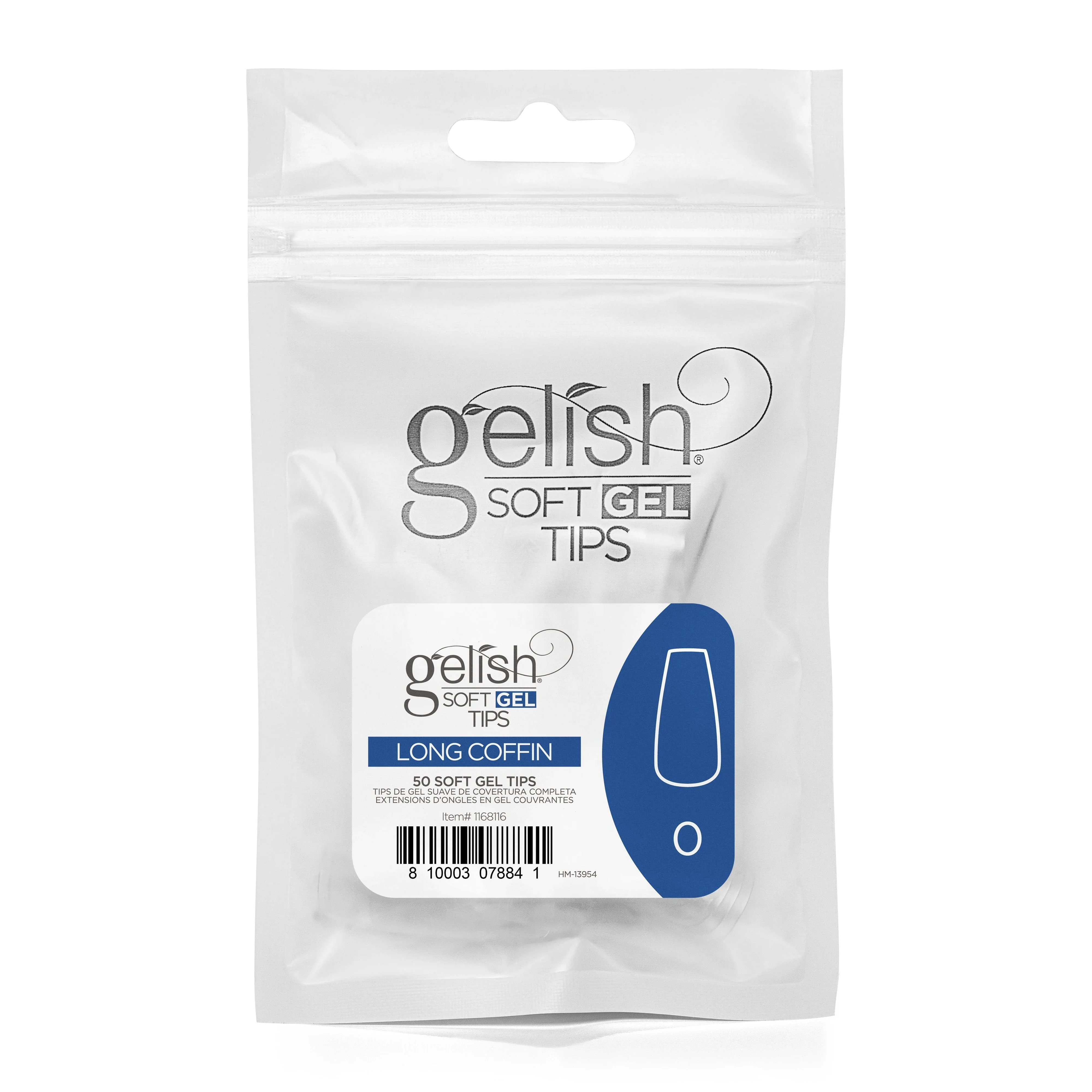 Harmony Gelish Soft Gel Tips Long Coffin 50 CT Refill - Image 13
