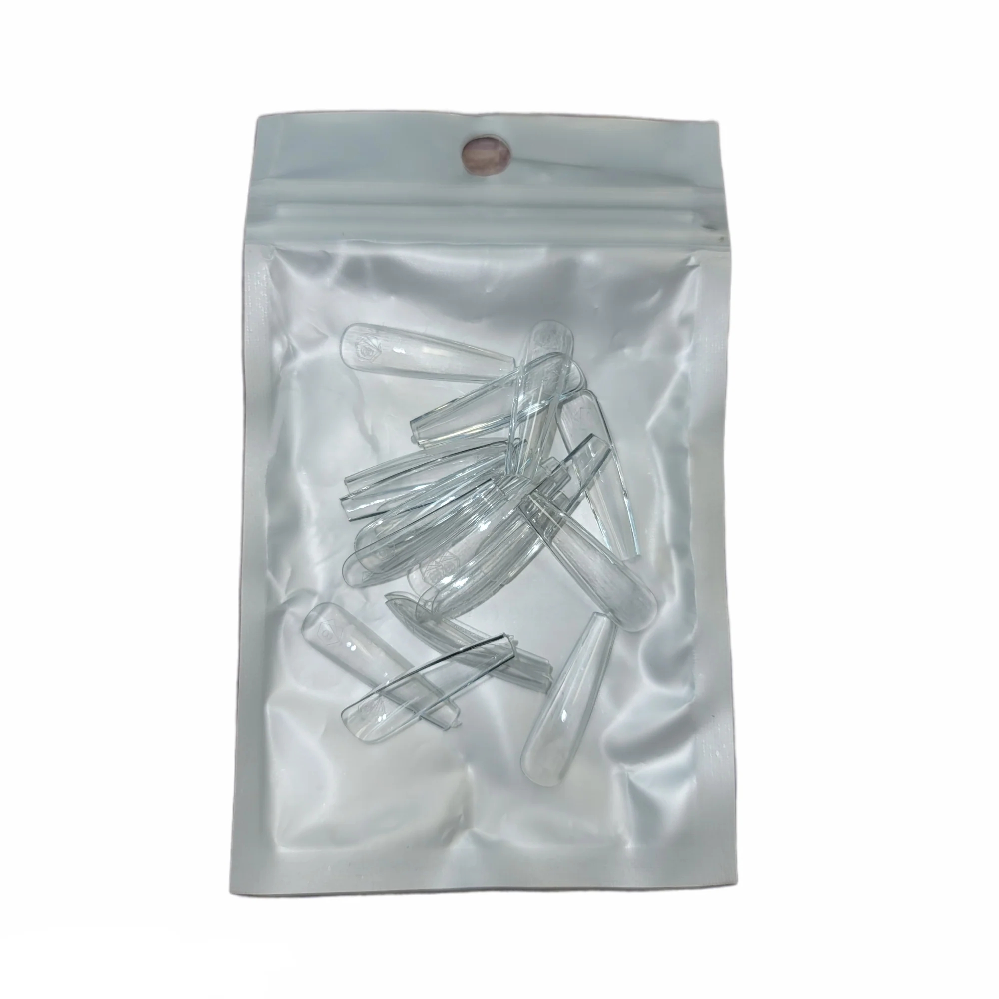 Harmony Gelish Soft Gel Tips Long Coffin 50 CT Refill - Image 3