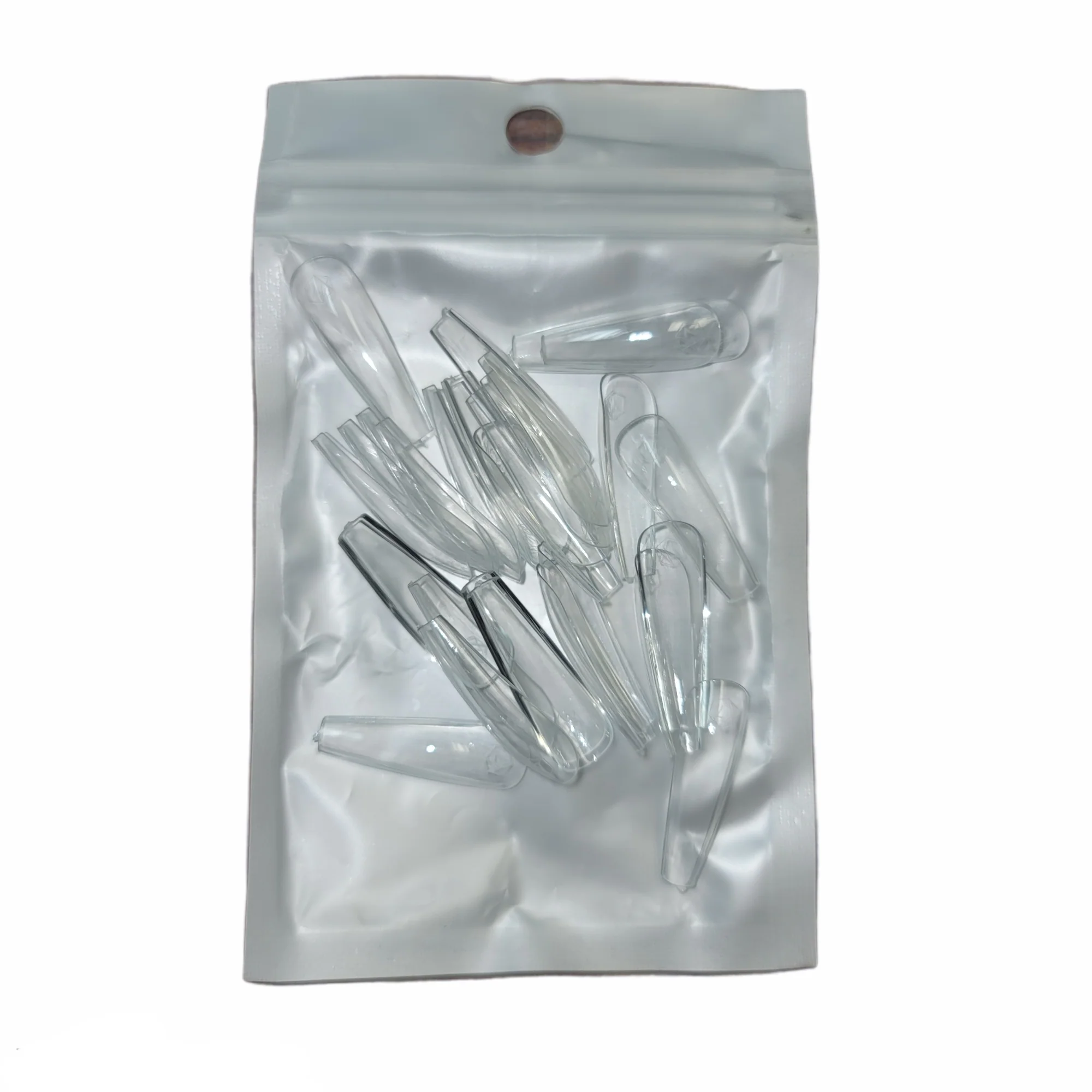 Harmony Gelish Soft Gel Tips Long Coffin 50 CT Refill - Image 4