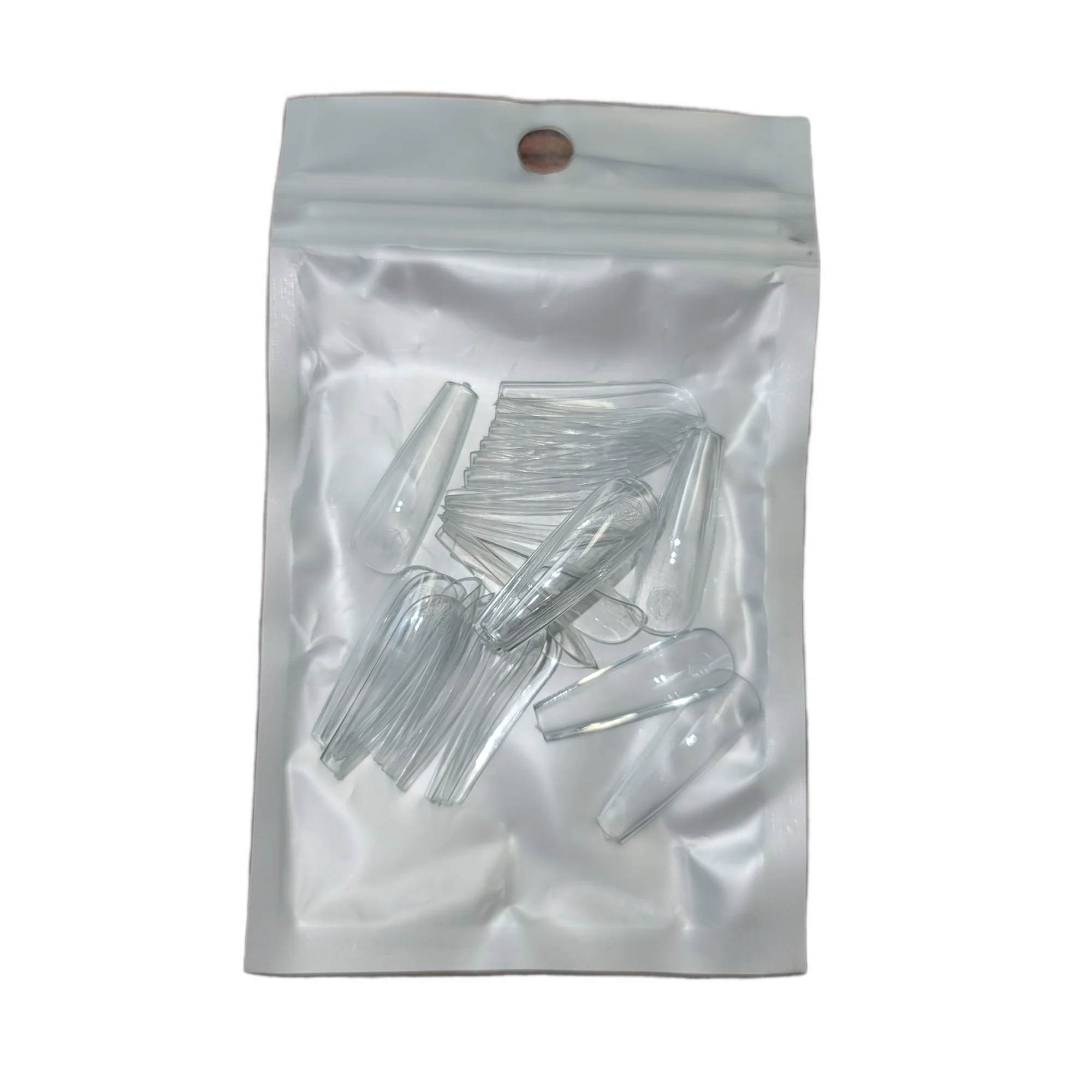 Harmony Gelish Soft Gel Tips Long Coffin 50 CT Refill - Image 5