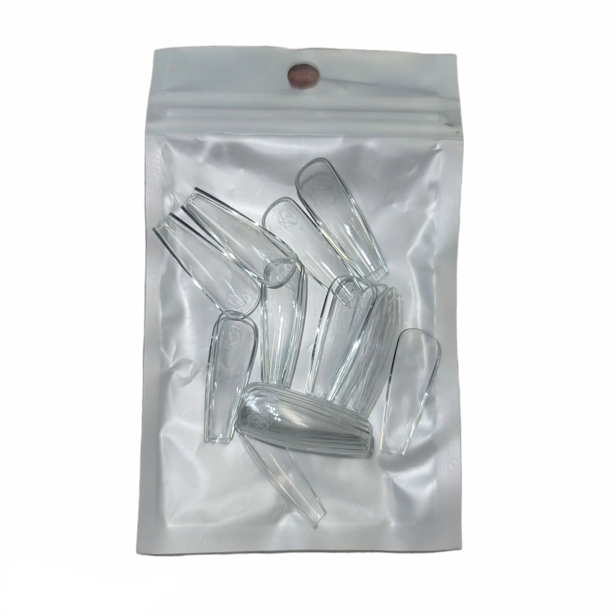 Harmony Gelish Soft Gel Tips Long Coffin 50 CT Refill - Image 7