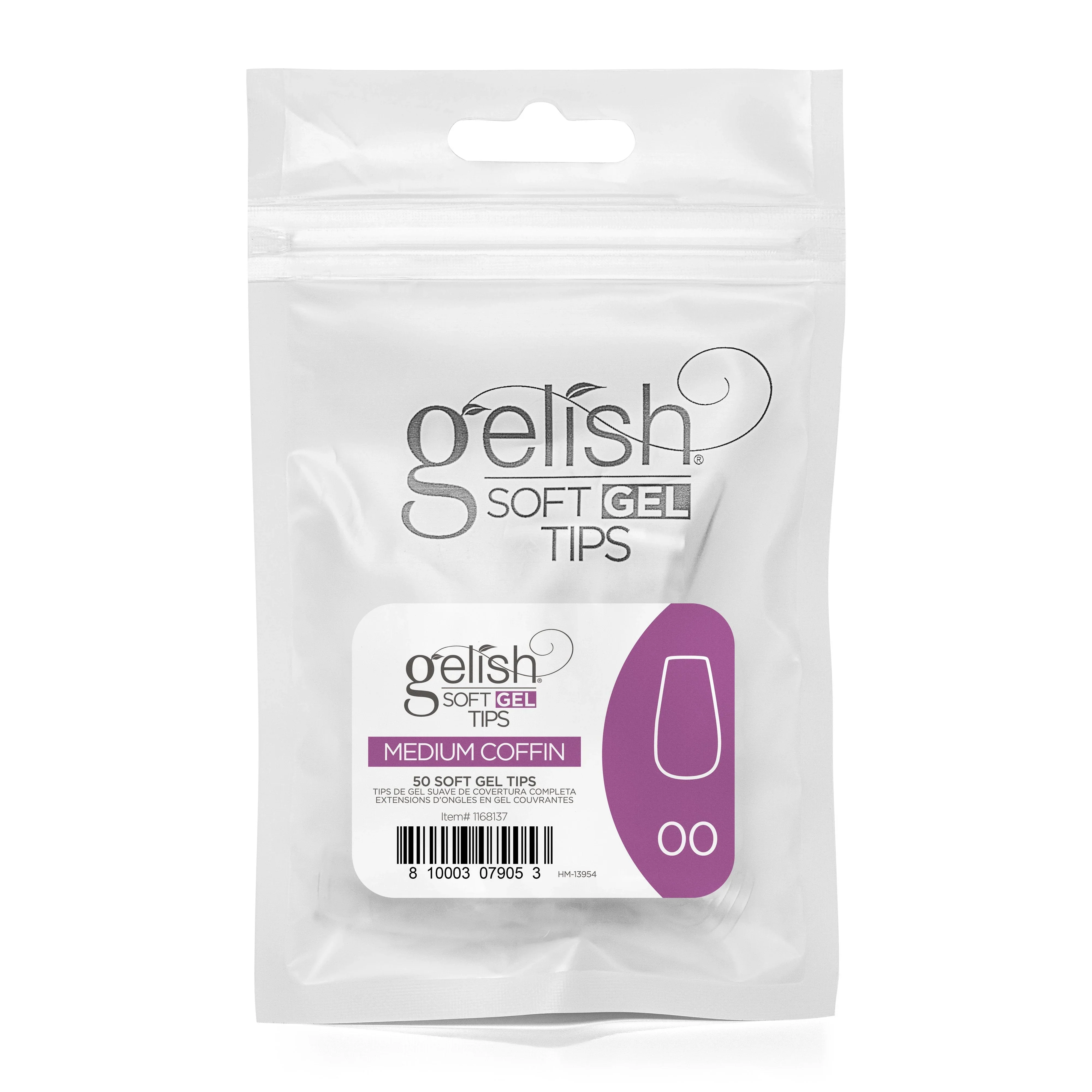 Harmony Gelish Soft Gel Tips Medium Coffin 50 CT Refill - Image 19