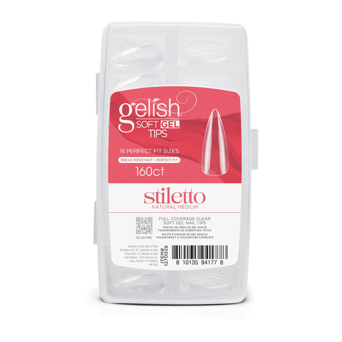 Harmony Gelish Soft Gel Tips Medium Stiletto 160 ct #1270028 - Image 2