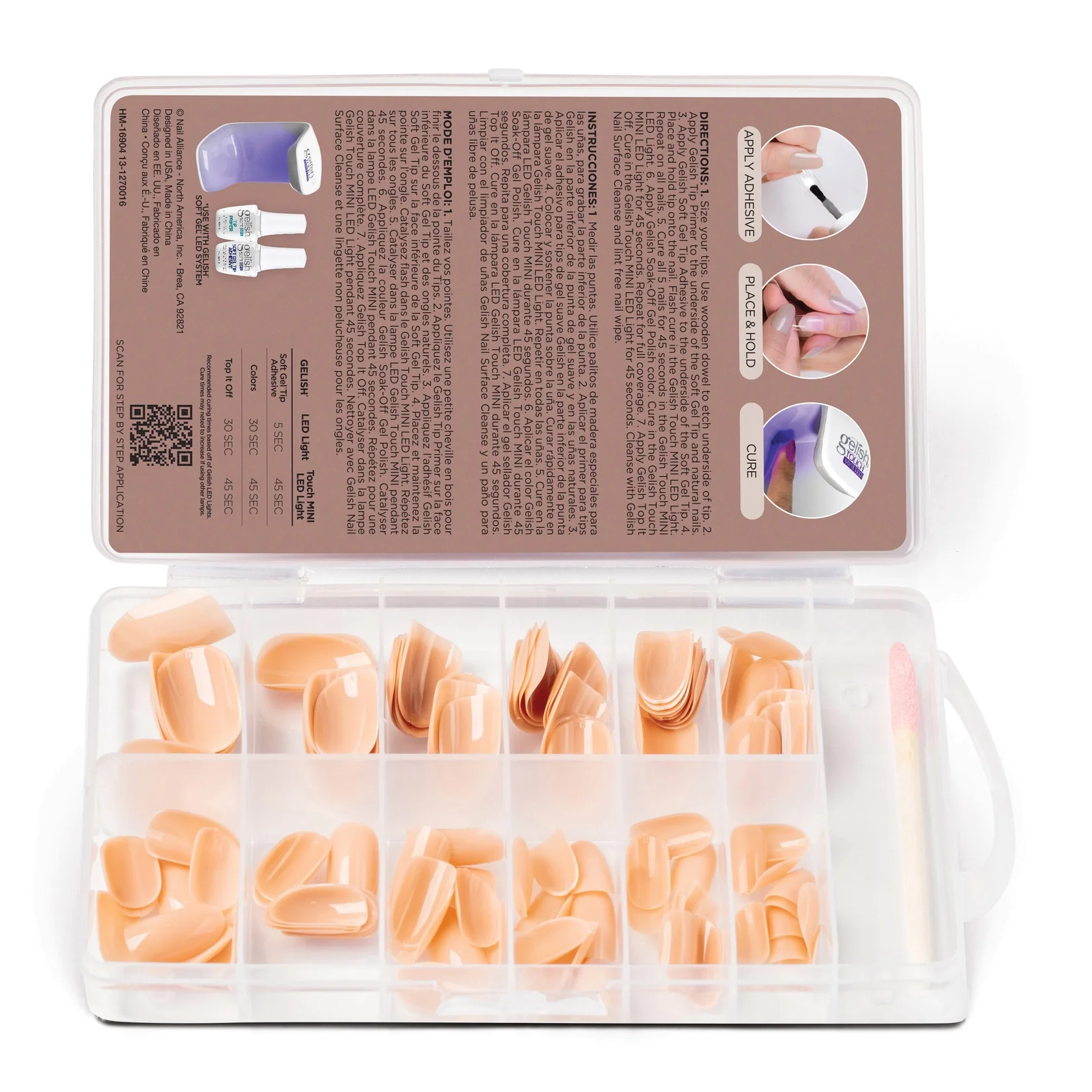 Harmony Gelish Soft Gel Tips Nude Short Round 120CT #1270016 - Image 3