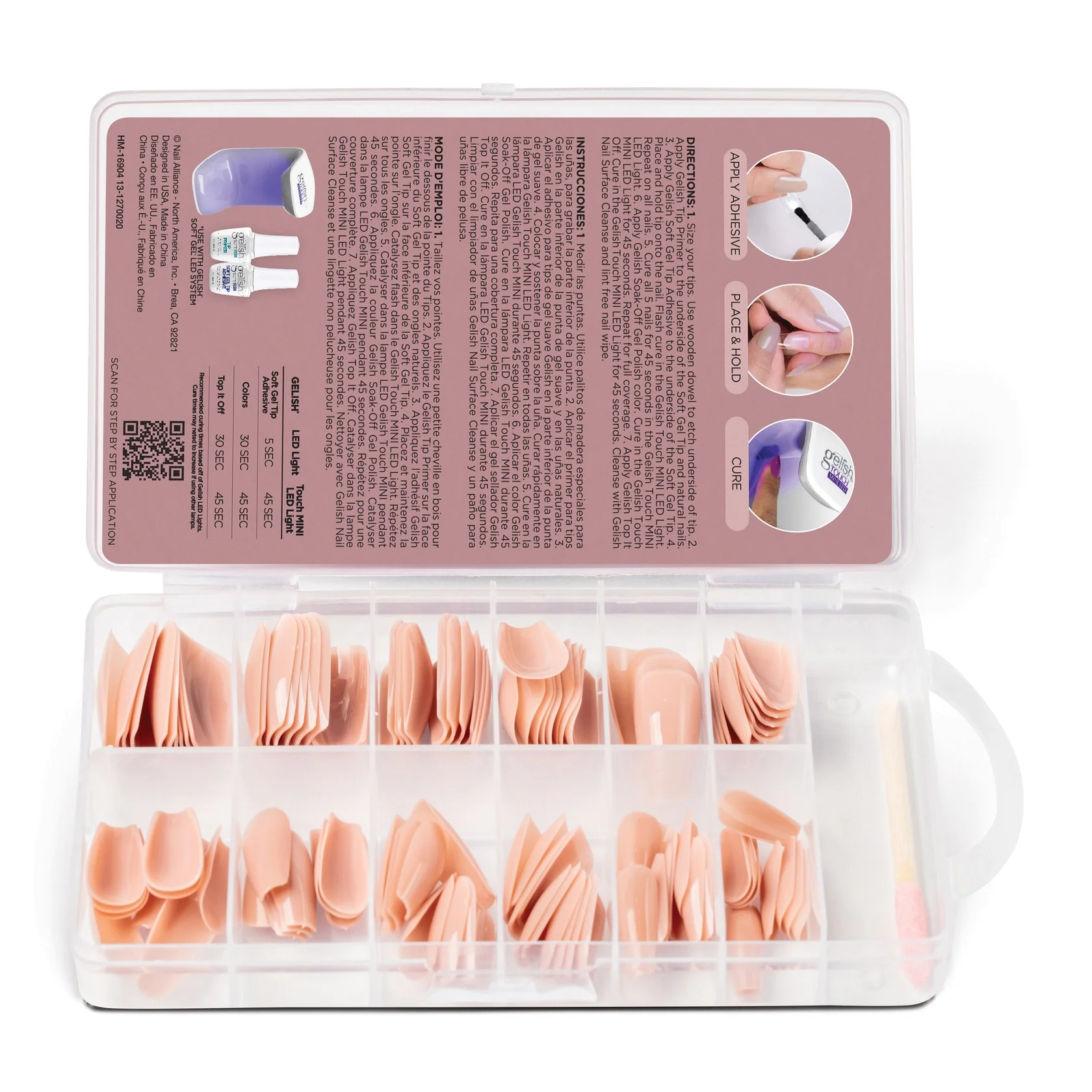 Harmony Gelish Soft Gel Tips Pink Nude Medium Coffin 120CT #1270020 - Image 3