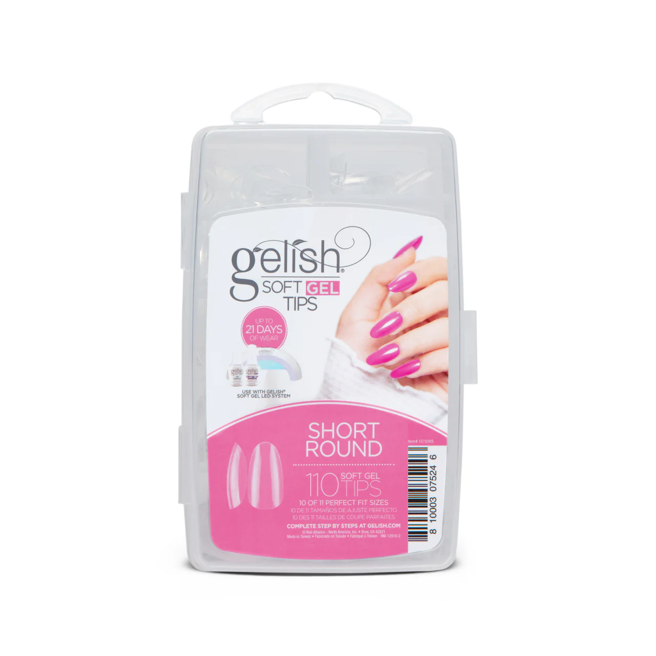 Harmony Gelish Soft Gel Tips Short Round 110 ct #1270005 - Image 2