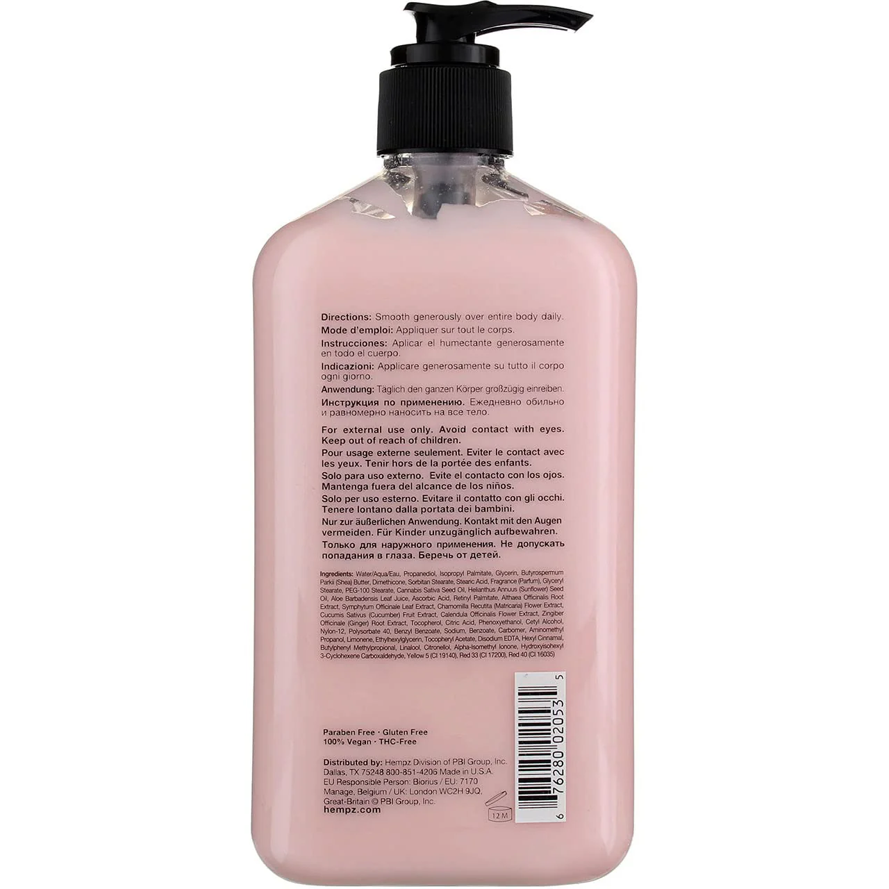 Hempz Blushing Grapefruit & Raspberry Creme Herbal Body Moisturizer - 17 fl. oz - Image 2