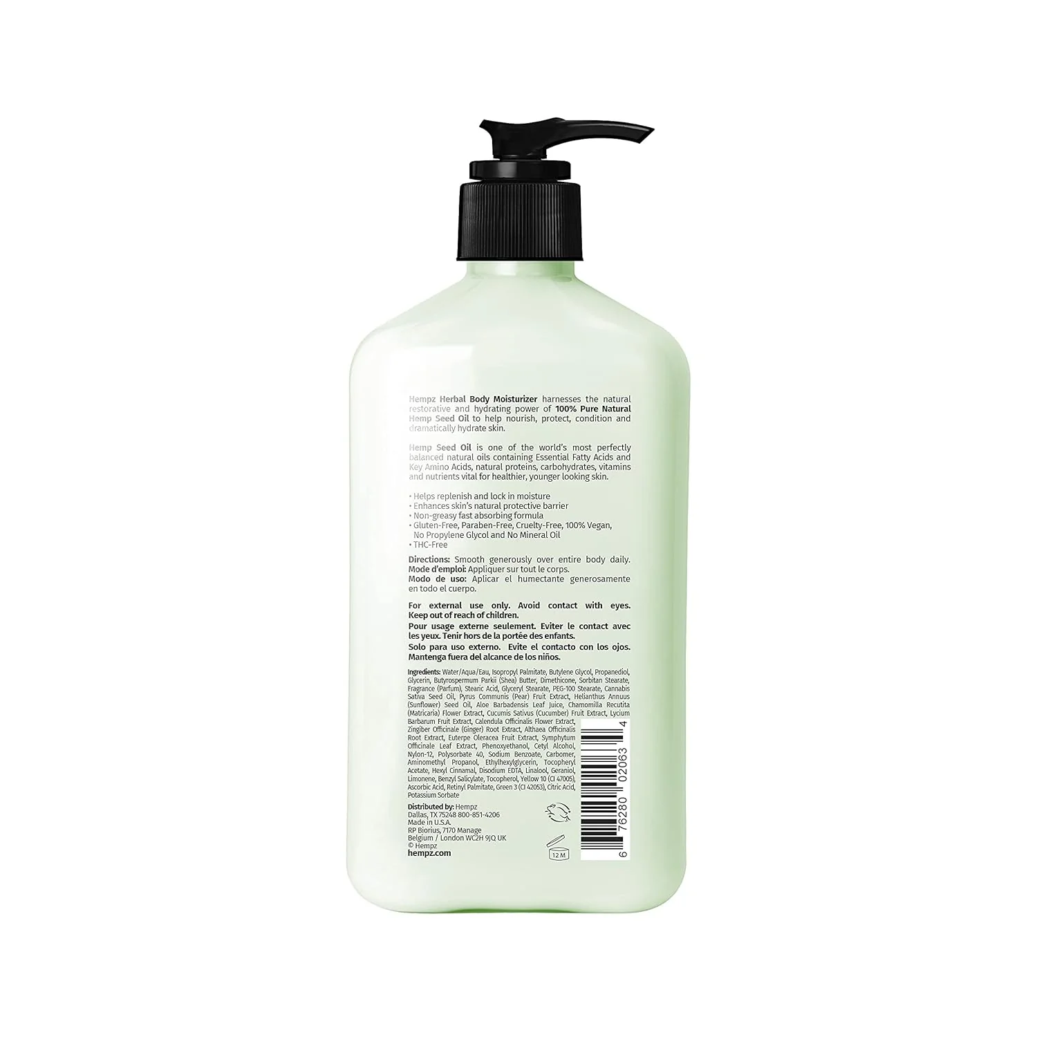 Hempz Body Moisturizer Green Tea and Asian Pear 17 fl. oz (Pack of 2) - Image 2