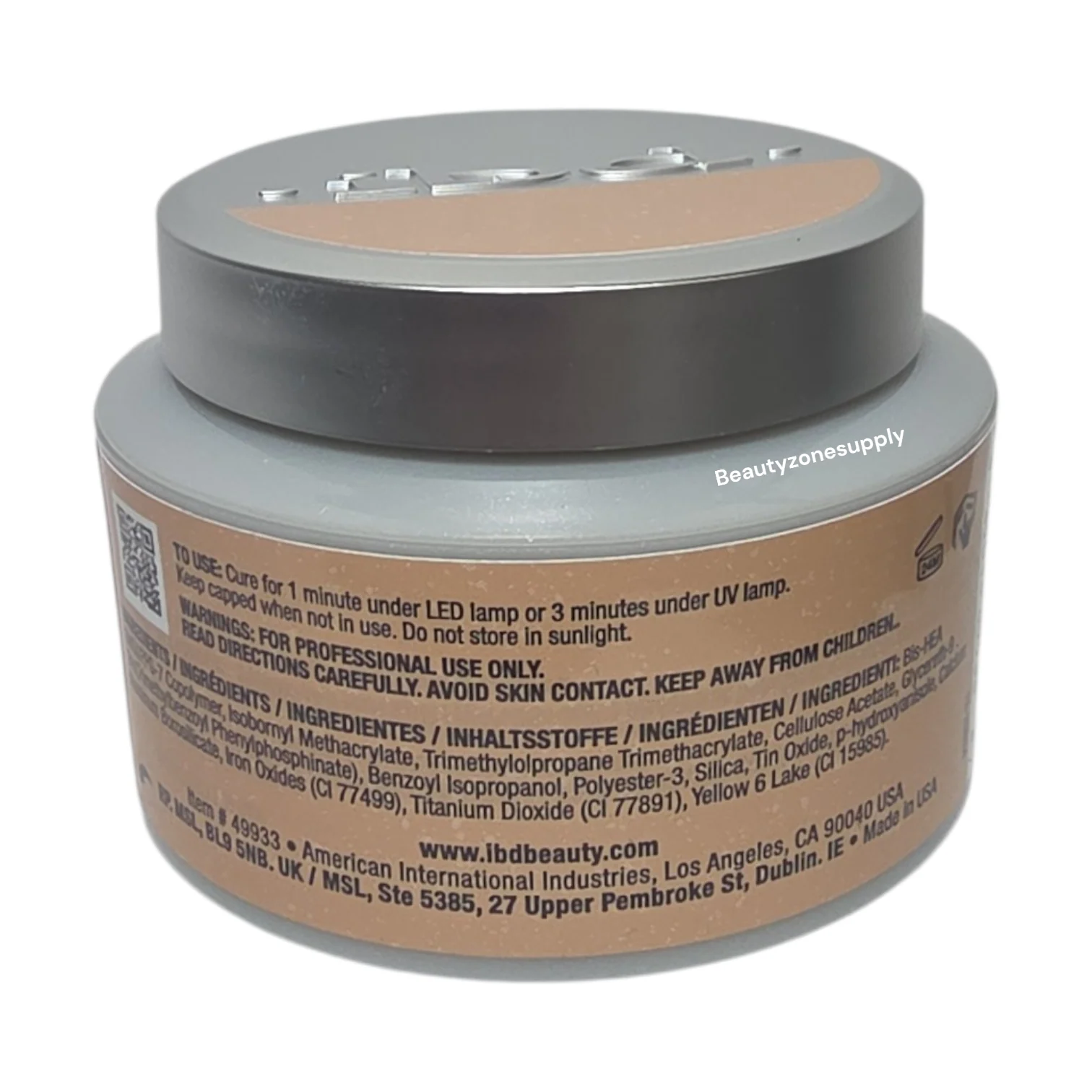 IBD Xtreme Hard Gel LED/UV Builder Gel Champagne Sparkle 2 oz #49933 - Image 2