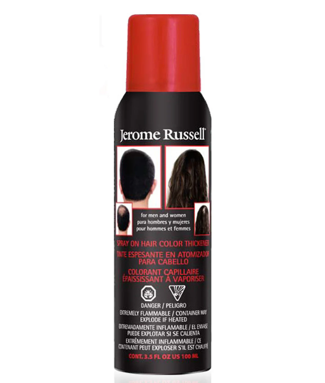 Jerome Russell Spray-On Hair Color Thickener Black #97451