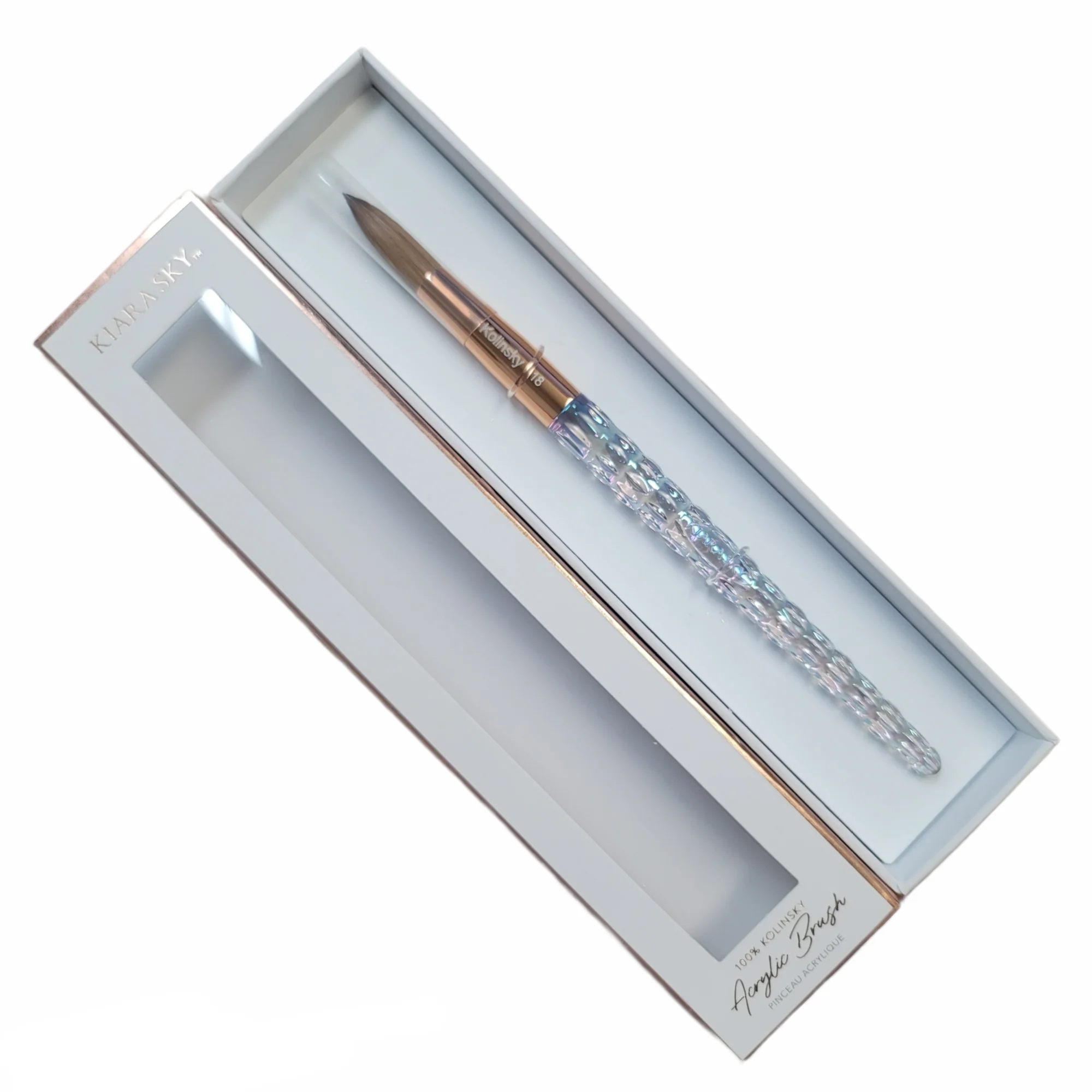 Kiara Sky Acrylic Nail Brush Kolinsky size 18