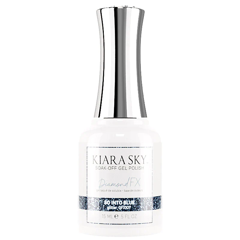 Kiara Sky Diamond FX Gel Polish- SO INTO BLUE 0.5 oz #GFX107