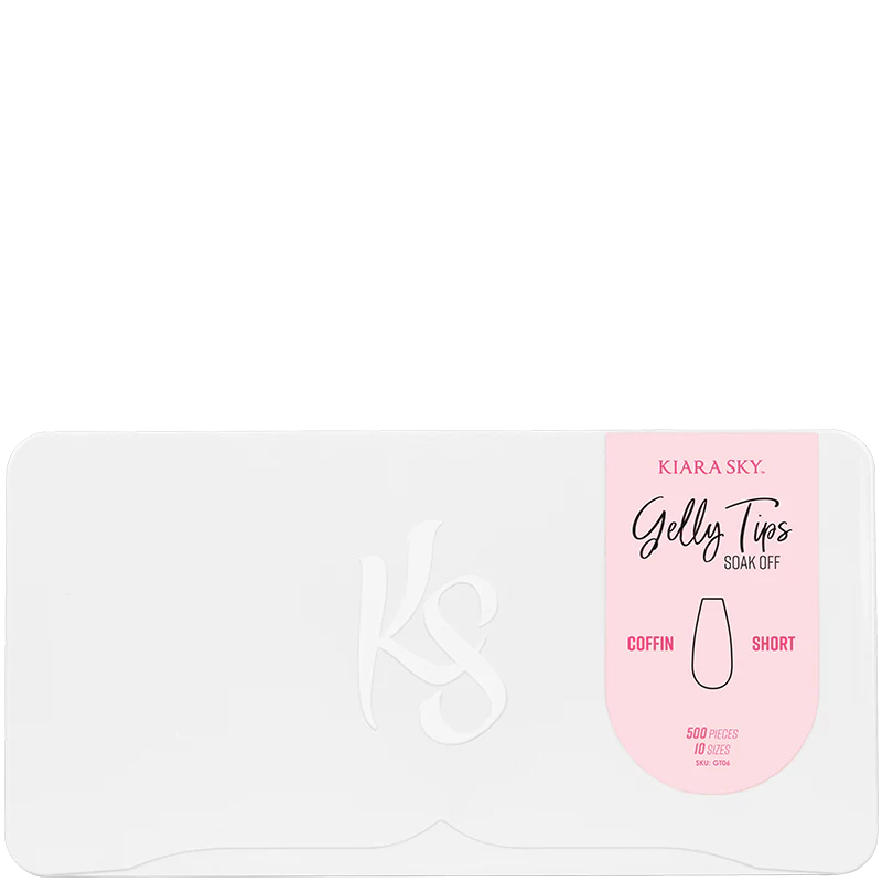 Kiara Sky Gelly Tip Short Coffin 500 tips #GT06
