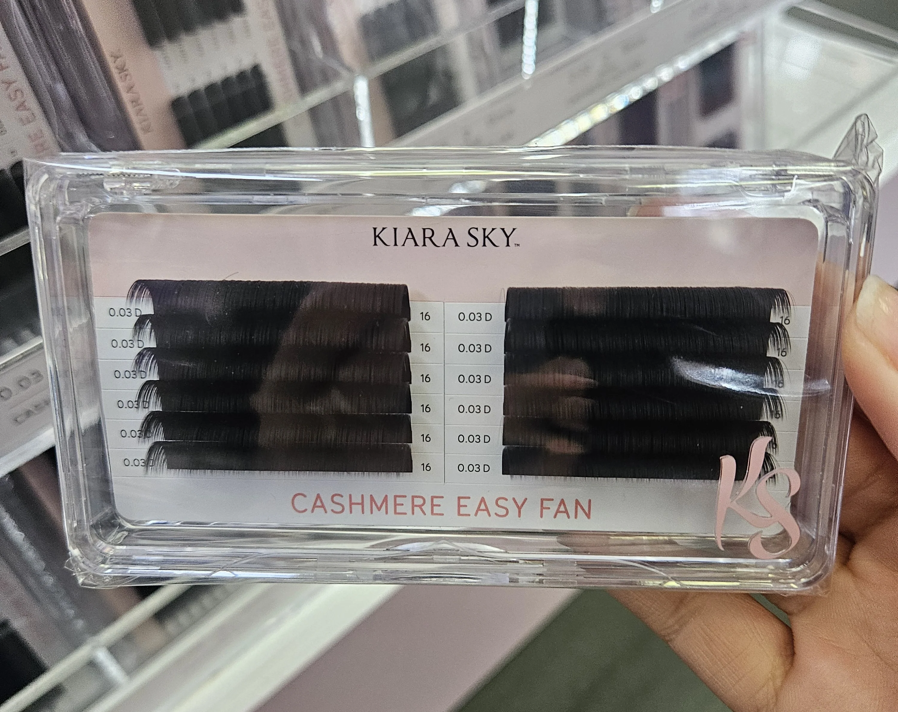 Kiara Sky Lash Extensions Cashmere Easy Fan - 0.03 - D - 16mm CED316