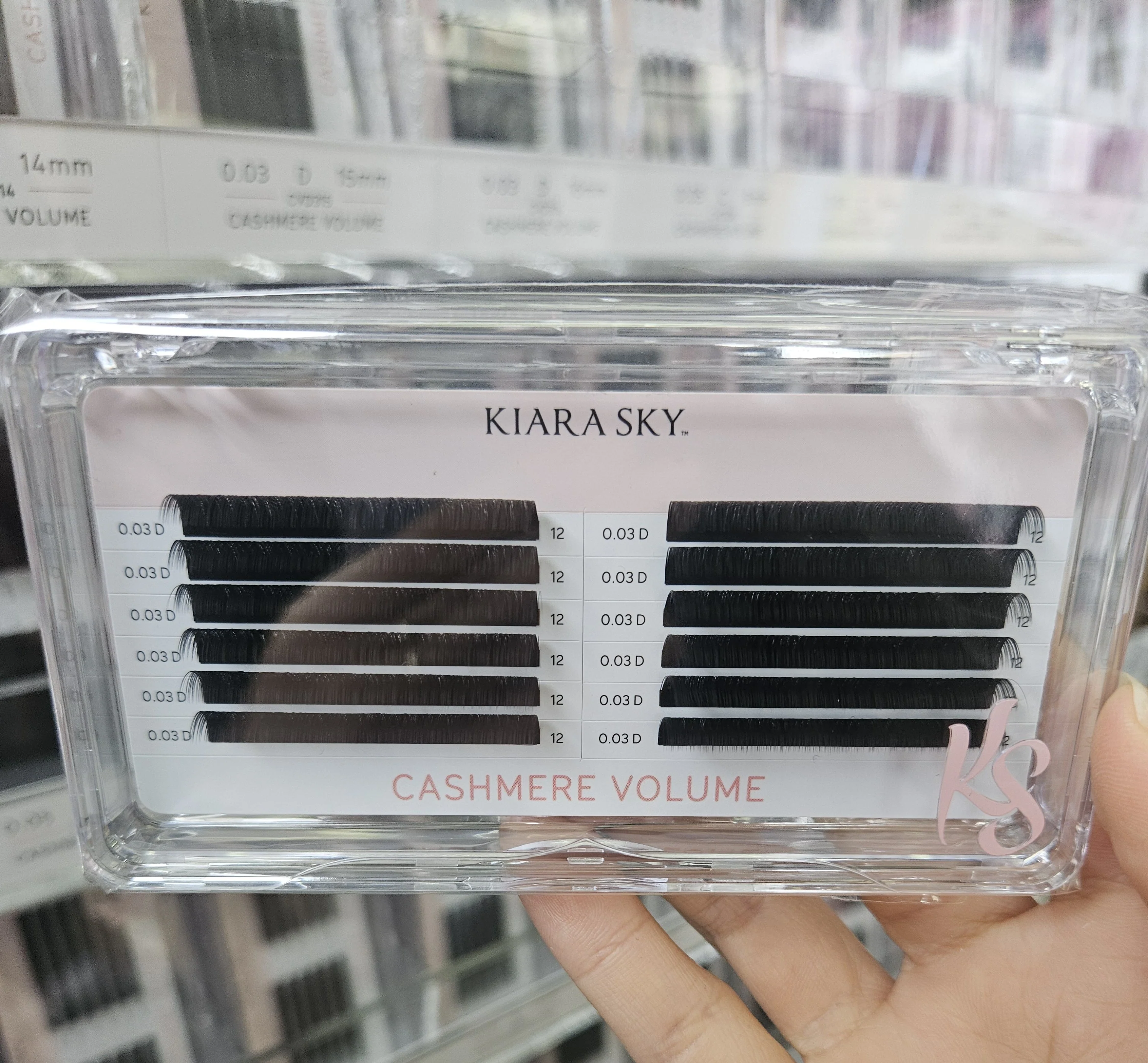 Kiara Sky Lash Extensions Cashmere Volume - 0.03 - D - 12mm CVD312