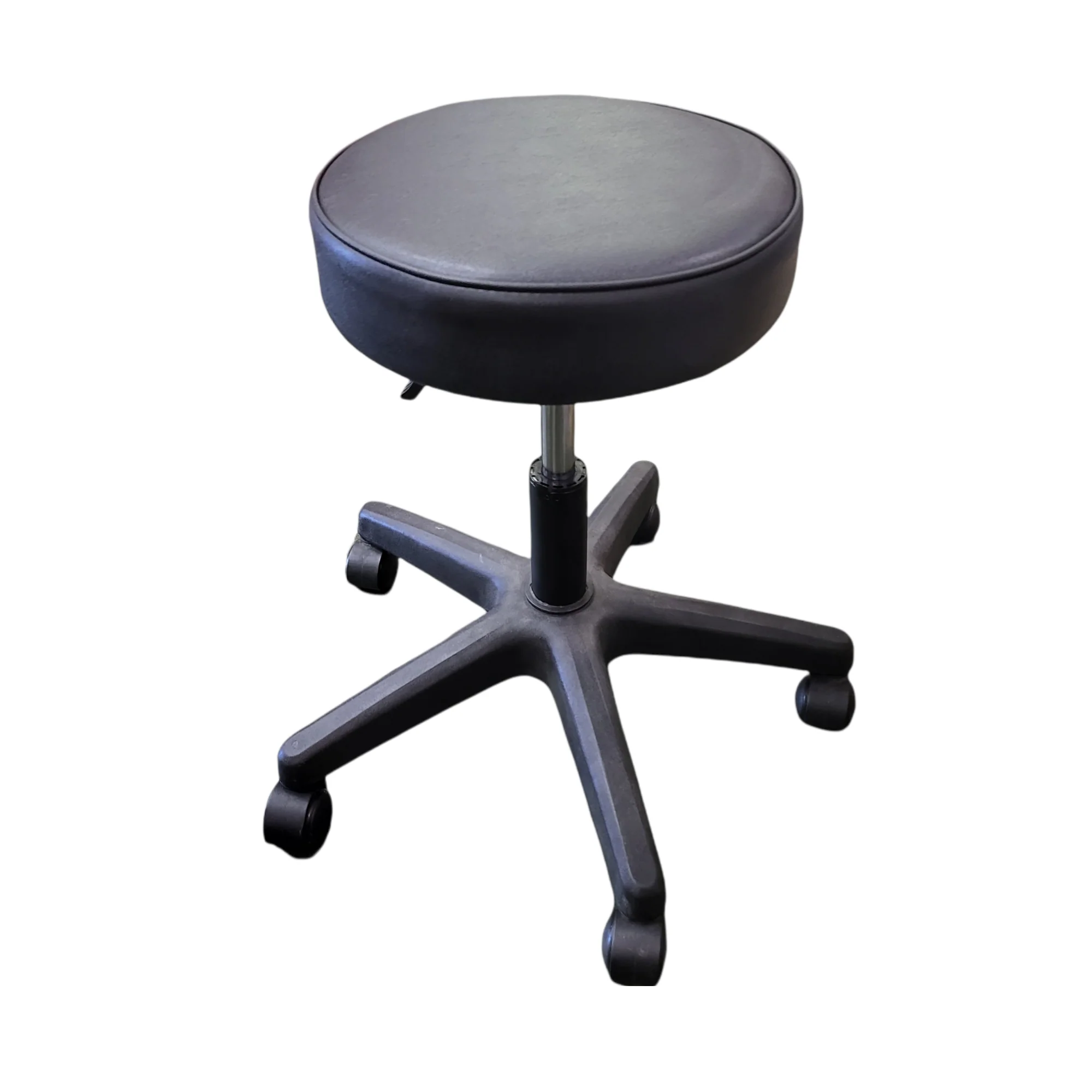 Pedicure Chair Salon Round Stool #808 Black - Image 2
