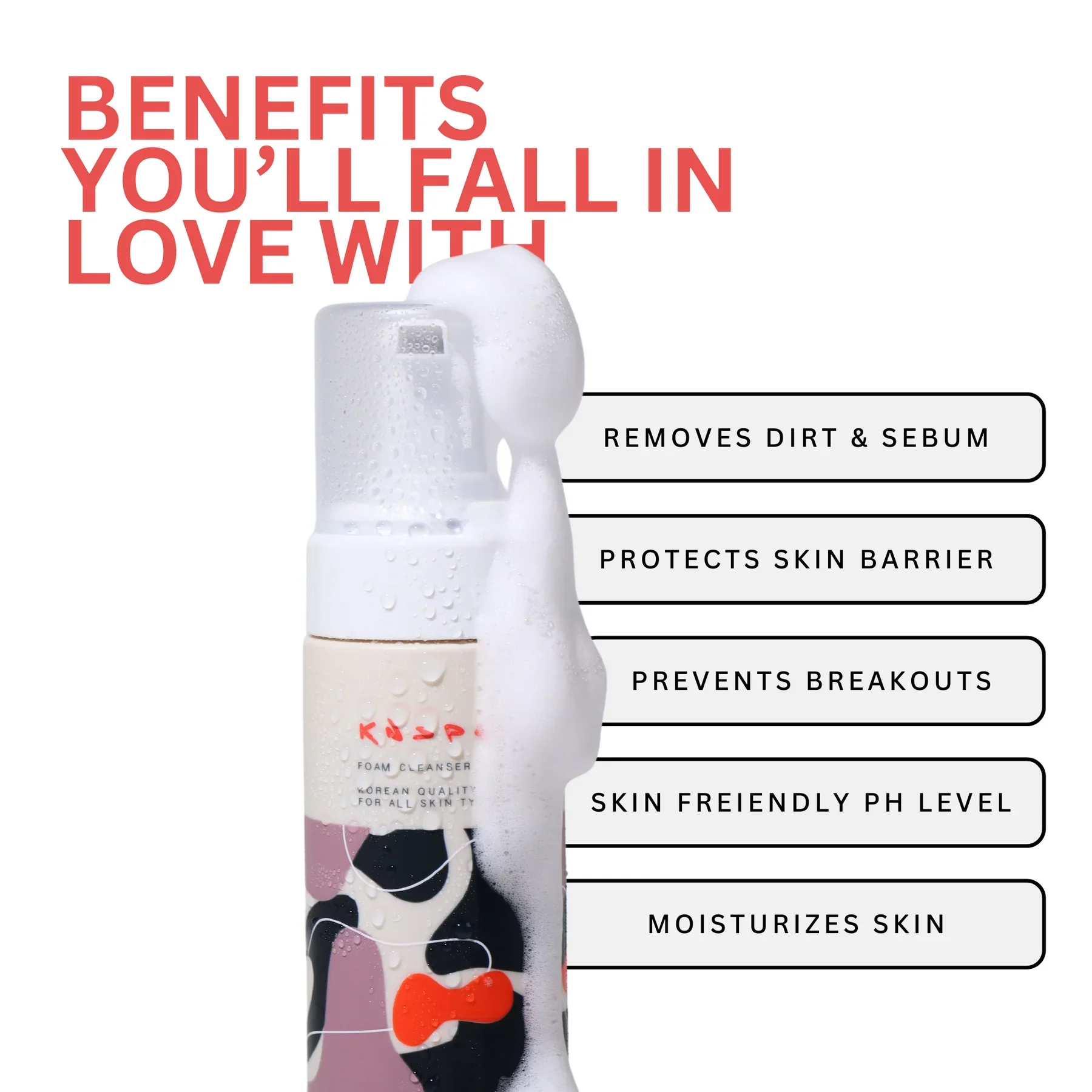 Knspo The Foam Cleanser All Skin Types 150 ml 5.07 fl oz - Image 2