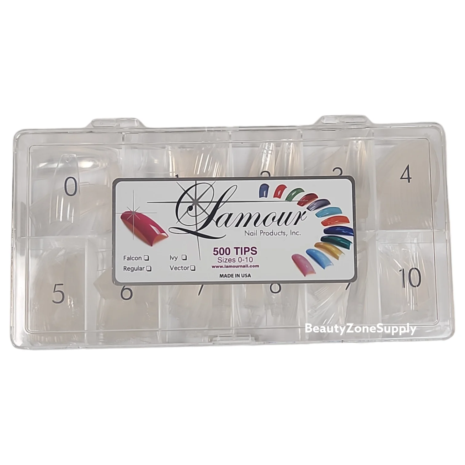 Lamour Ivy Coffin Nail Tip Box 500 tips/box - Image 5