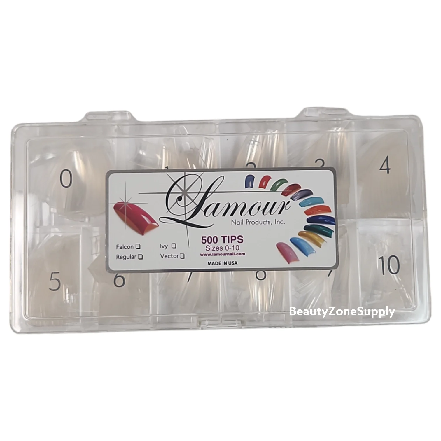 Lamour Ivy Coffin Nail Tip Box 500 tips/box - Image 6