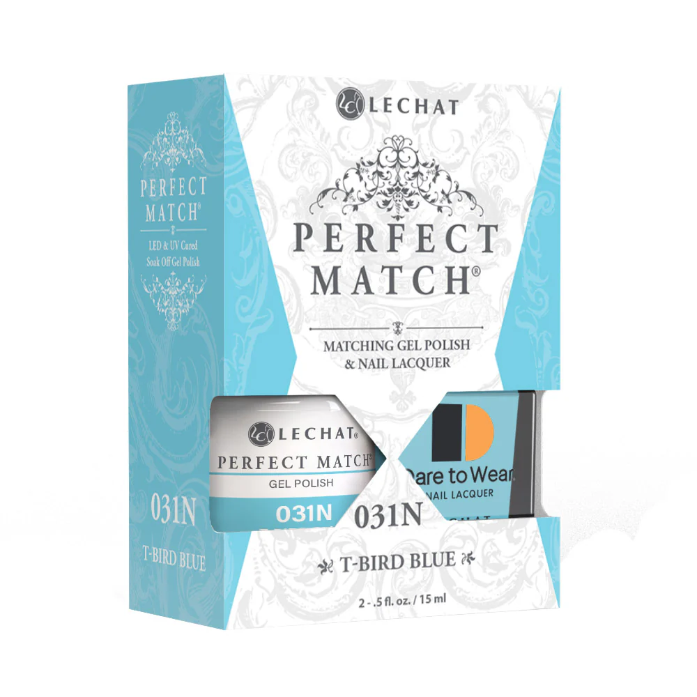 Lechat Perfect match Duo Gel & Lacquer T-Bird Blue PMS031