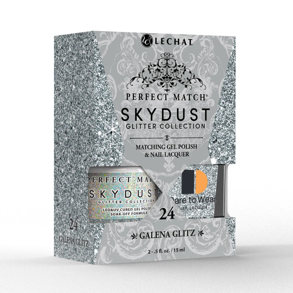 Lechat Perfect match Gel & Lacquer Sky Dust Galena Glitz SDMS24