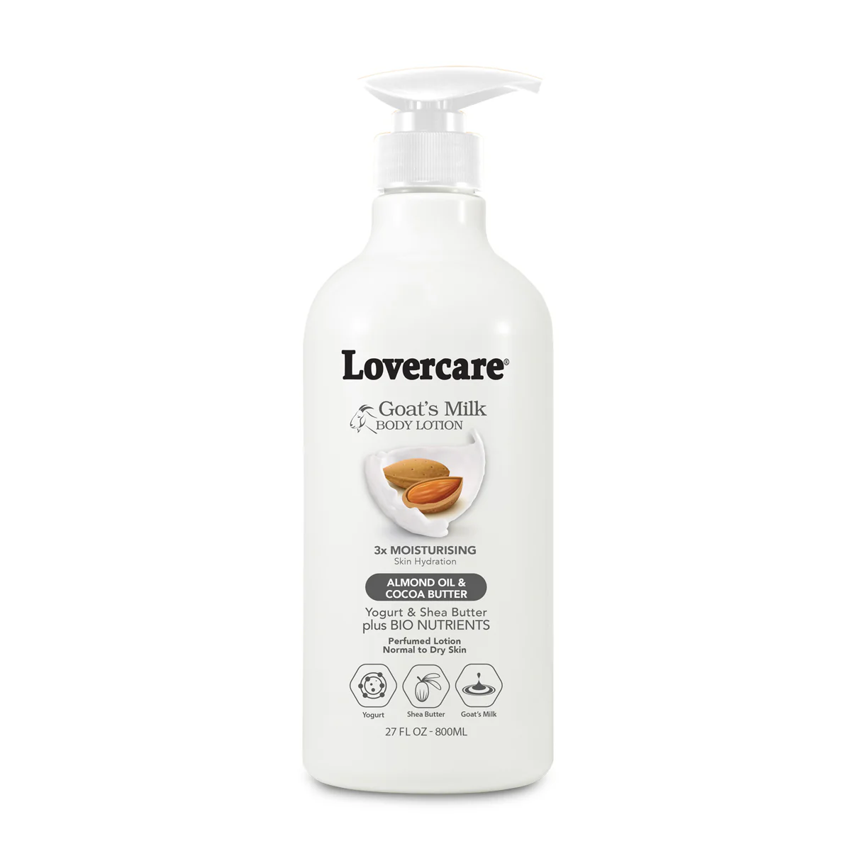 Lover's Care Goat's Milk Body Lotion Almond Oil & Cocoa Butter 27.05 oz / 800 mL #011usa - Image 2