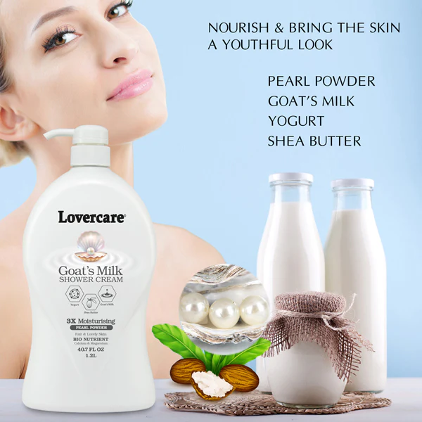 Lover's Care Goat's Milk Shower Cream Pearl Powder 1200 mL. 40.7 oz 230US - Image 2