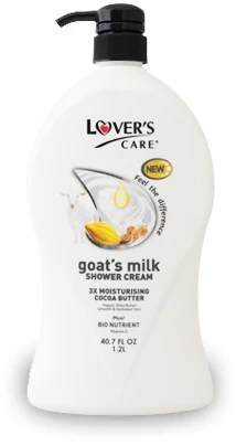 Lover's Care Goat's Milk Shower Cream Almond Oil & Cocoa Butter 1200 mL. 40.7 oz  #232US - Image 3